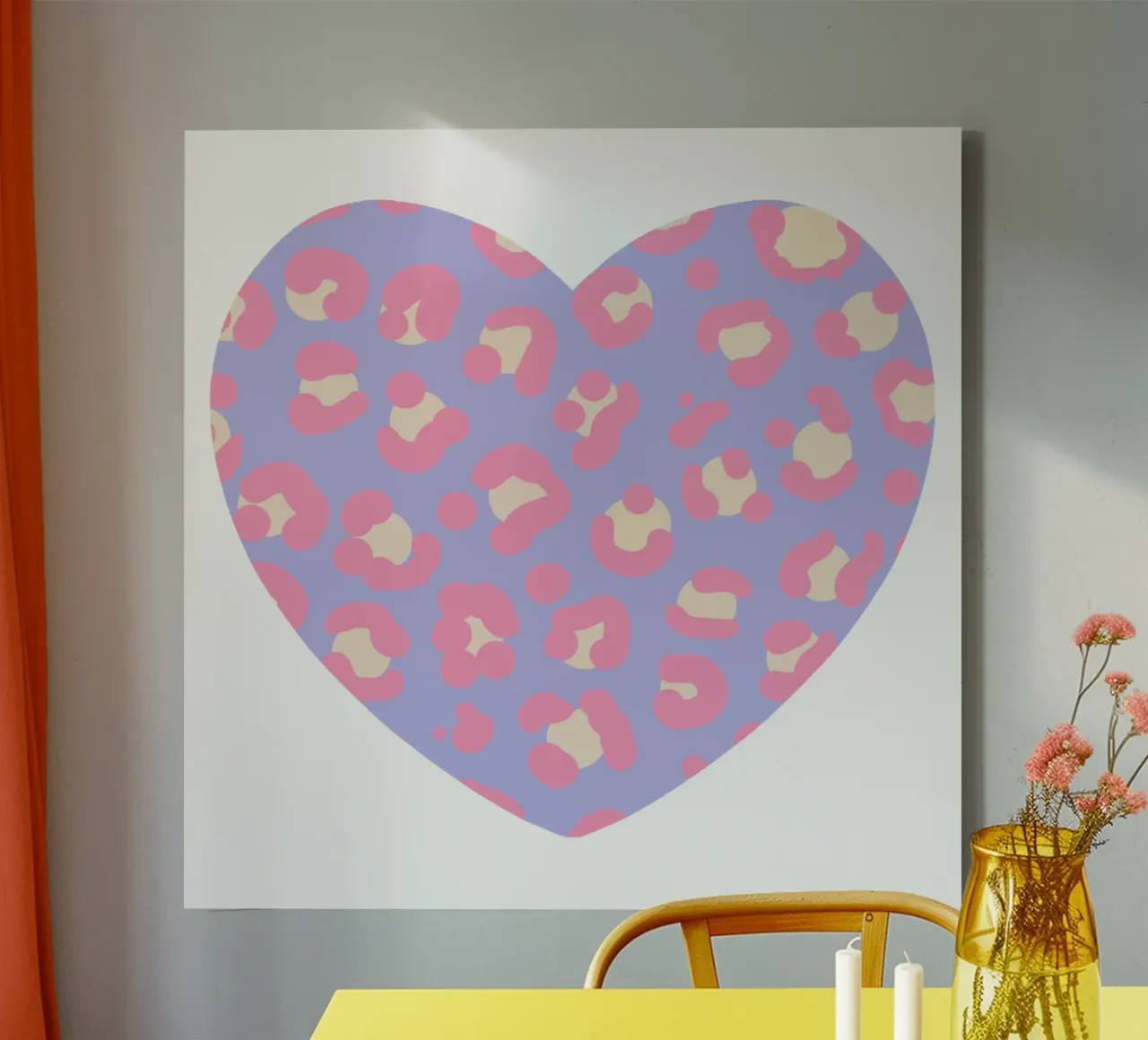 Cuore di Leone 3 tela con Cornice a cassetta da Julia Reyelt