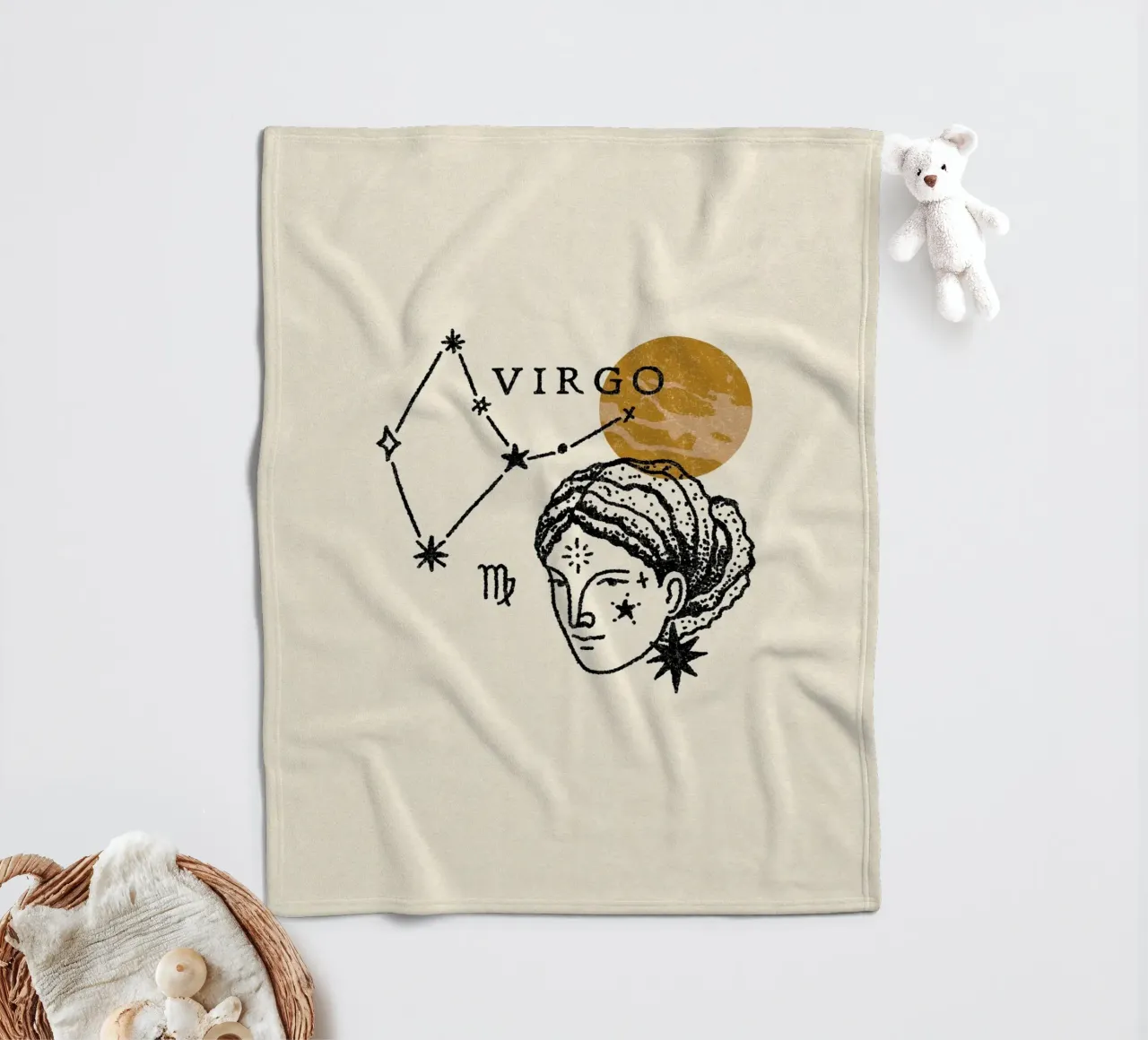Virgo Zodiac coperta in pile da treechild
