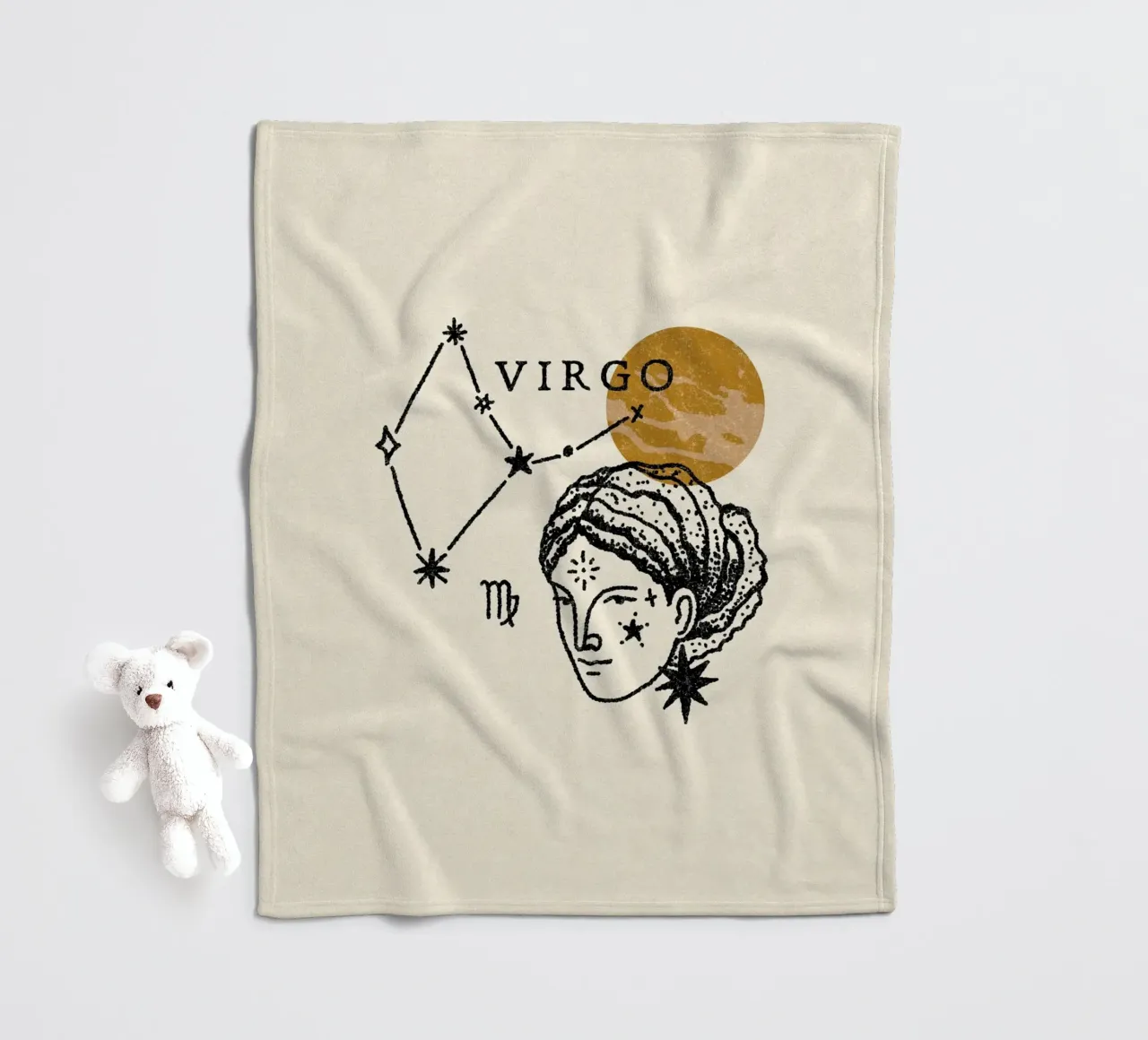 Virgo Zodiac coperta in pile da treechild