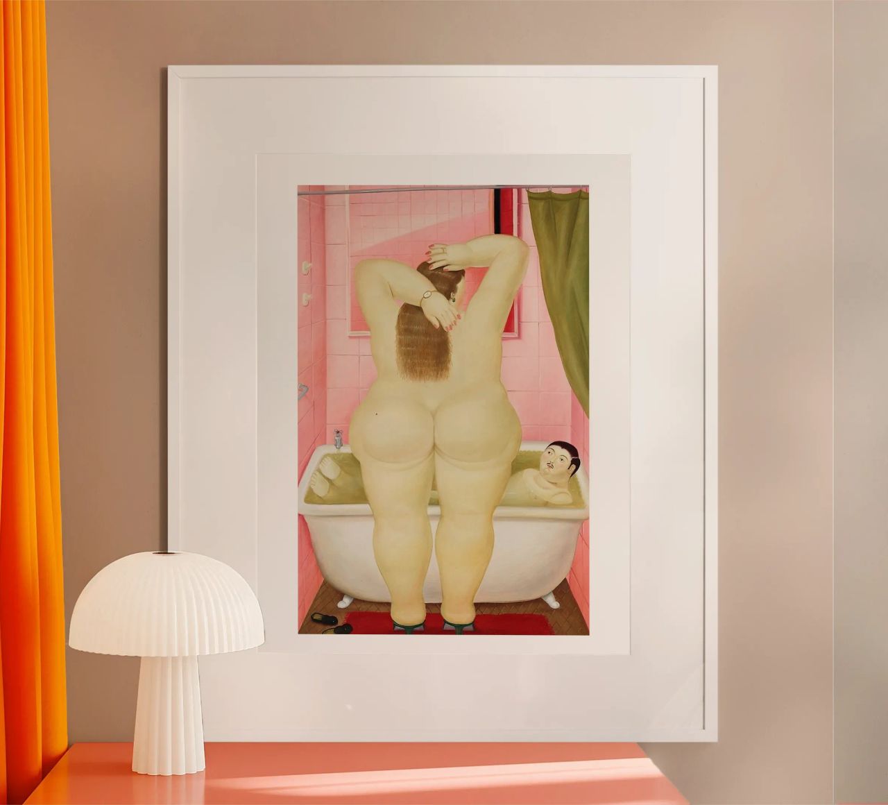 La salle de bains Fernando Botero poster de Boteroobest