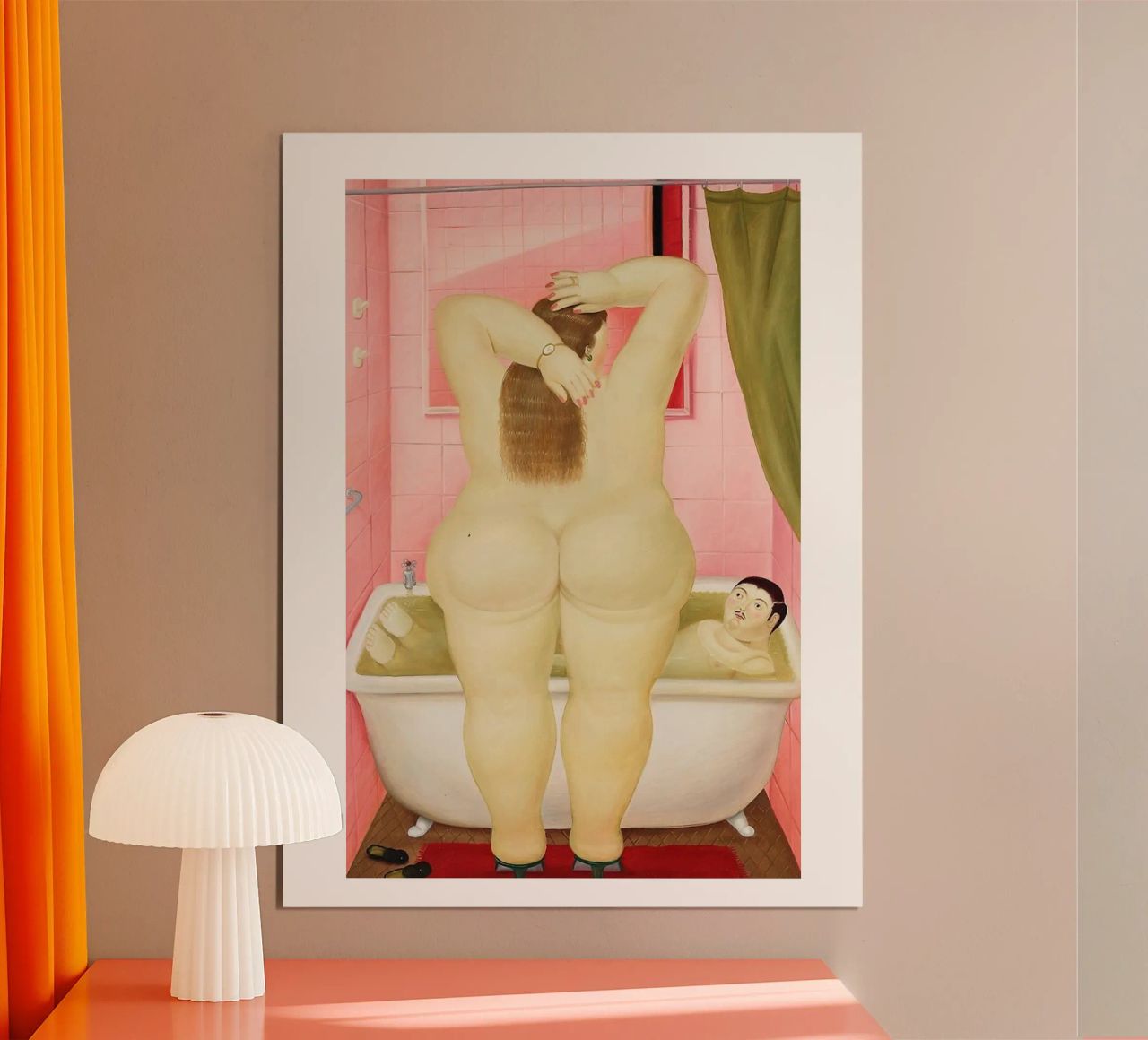 La salle de bains Fernando Botero poster de Boteroobest