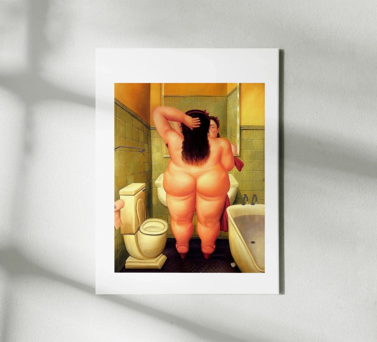 Fernando Botero Het bad canvas van Boteroobest