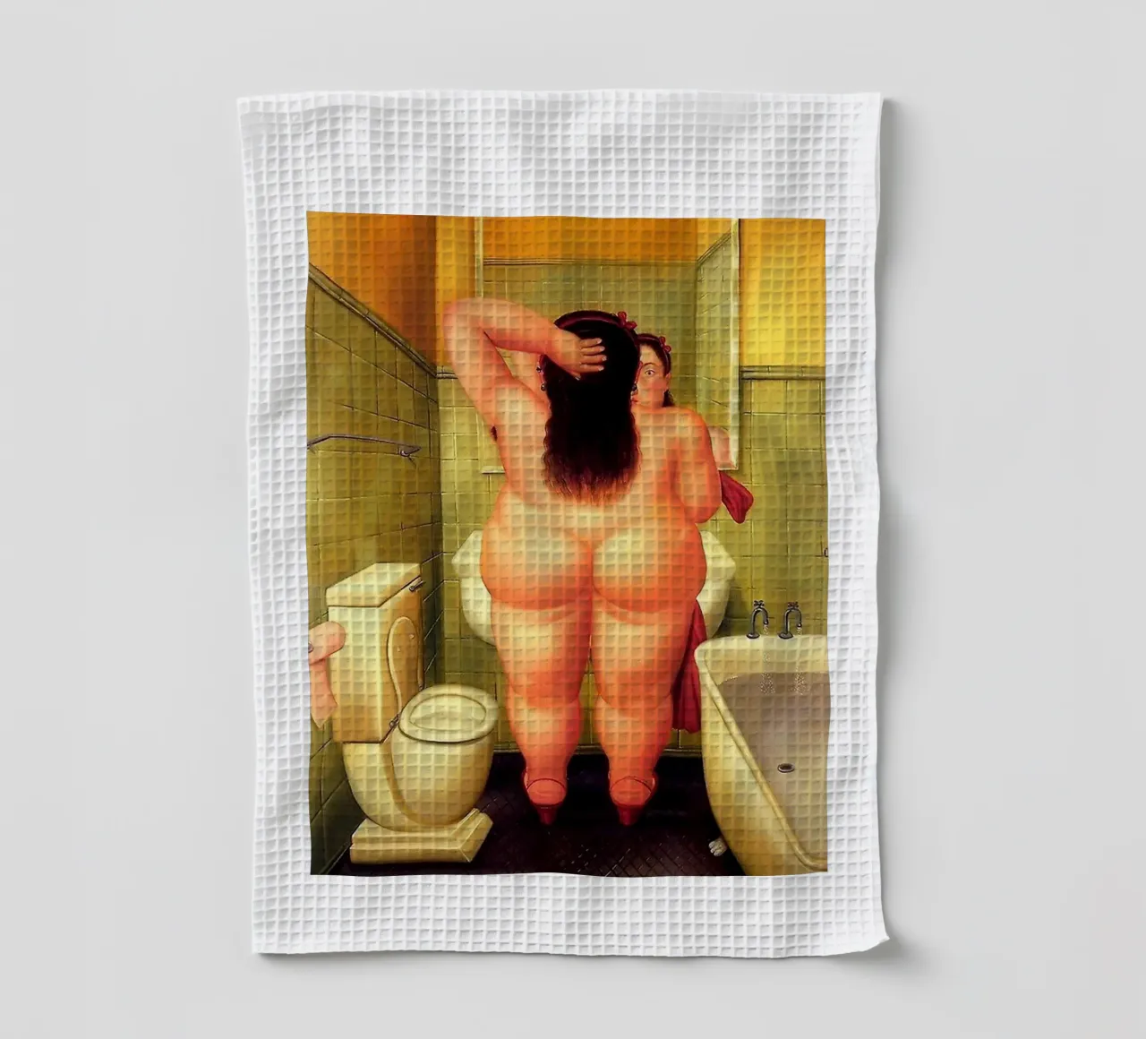 Fernando Botero Het bad theedoek van Boteroobest