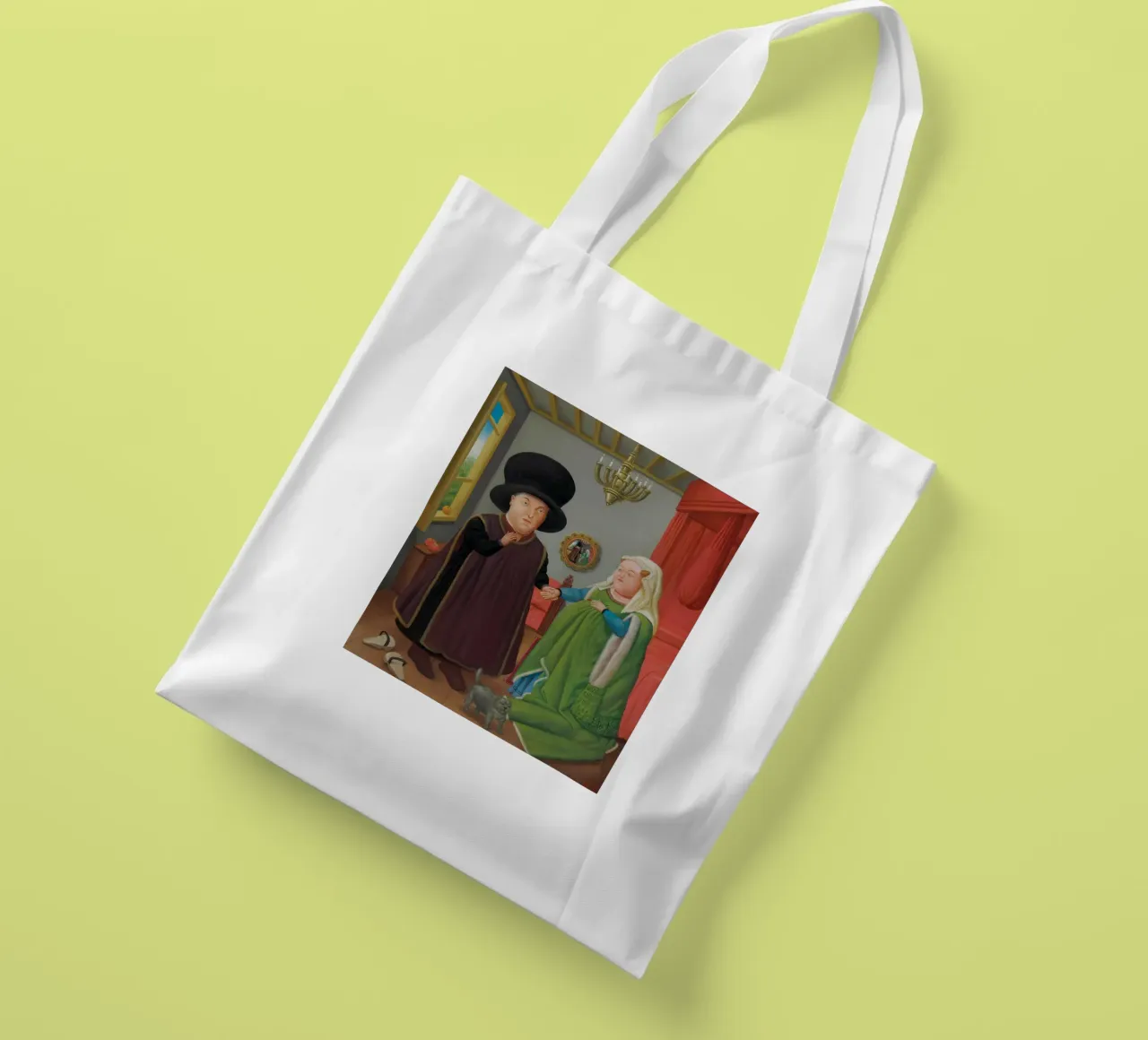 After the Arnolfini Van Eyck Fernando Botero tote bag by Boteroobest