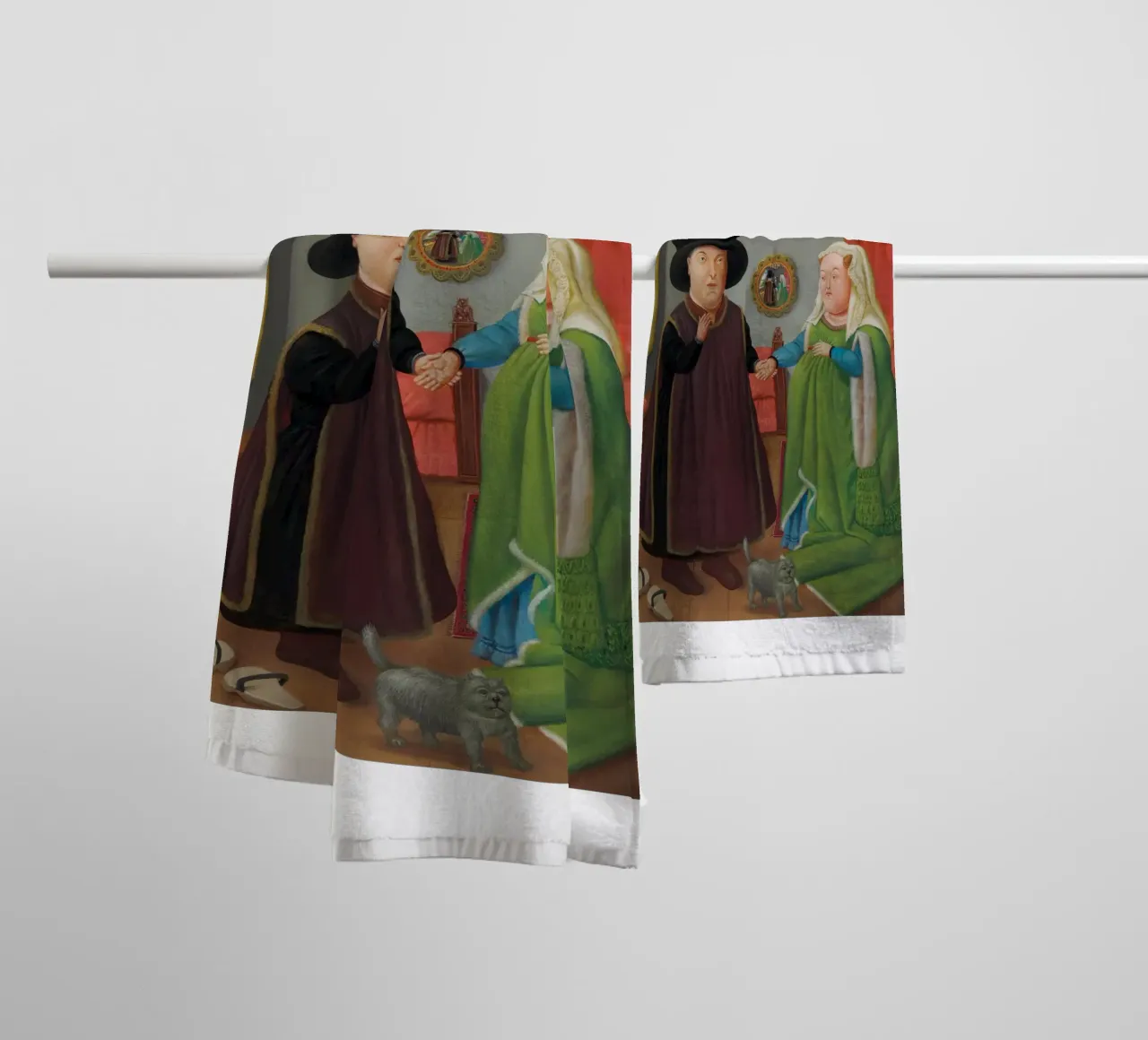 Dopo l'Arnolfini Van Eyck Fernando Botero asciugamano da bagno da Boteroobest