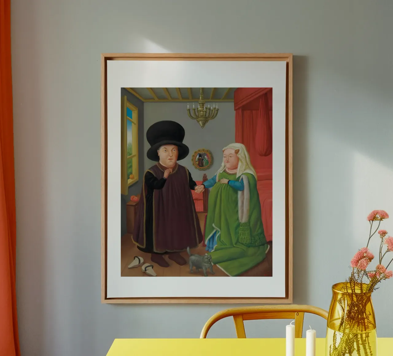 Après l'Arnolfini Van Eyck Fernando Botero toile de Boteroobest