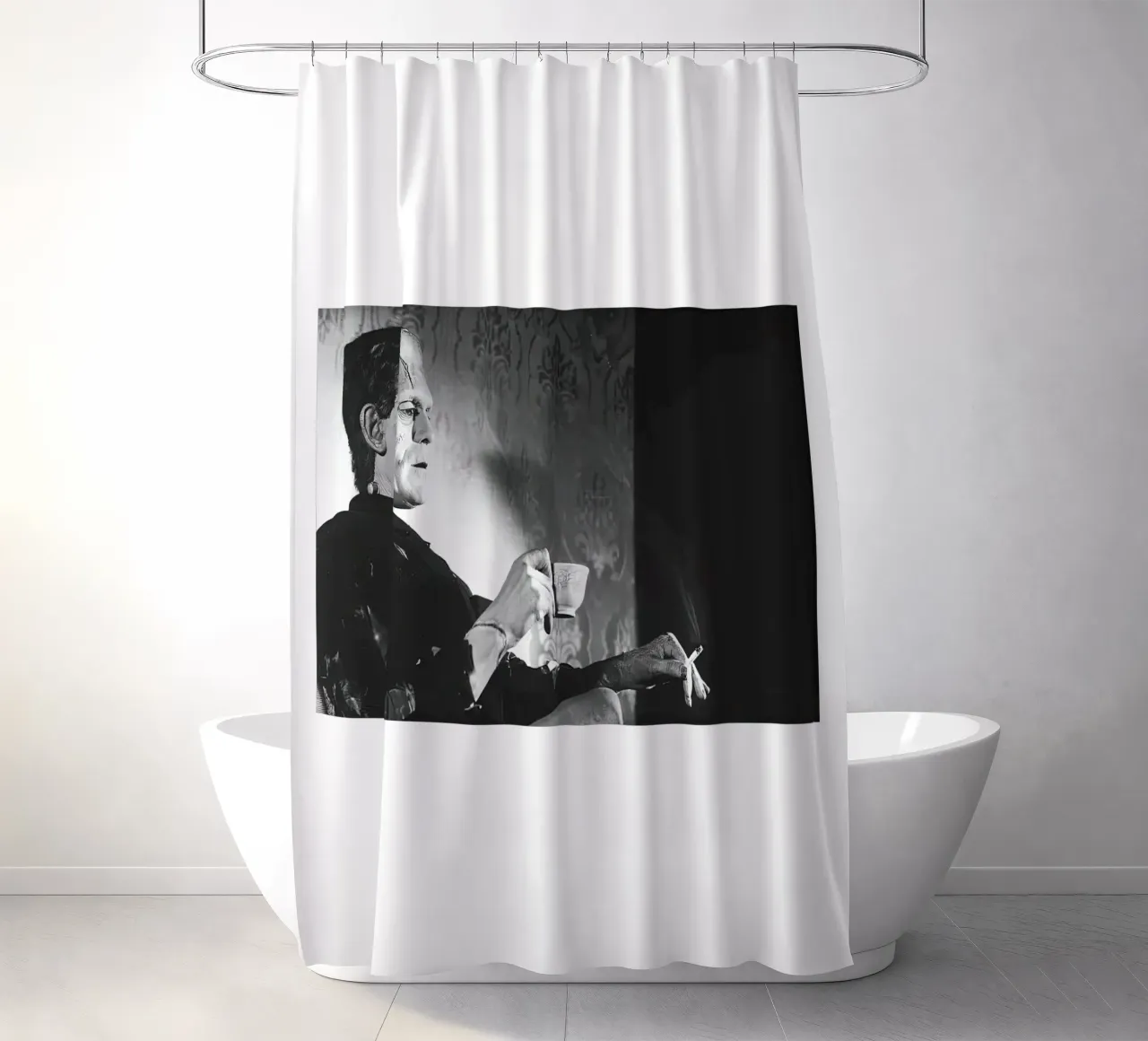 Fumo di Frankenstein tenda da doccia da Black And White
