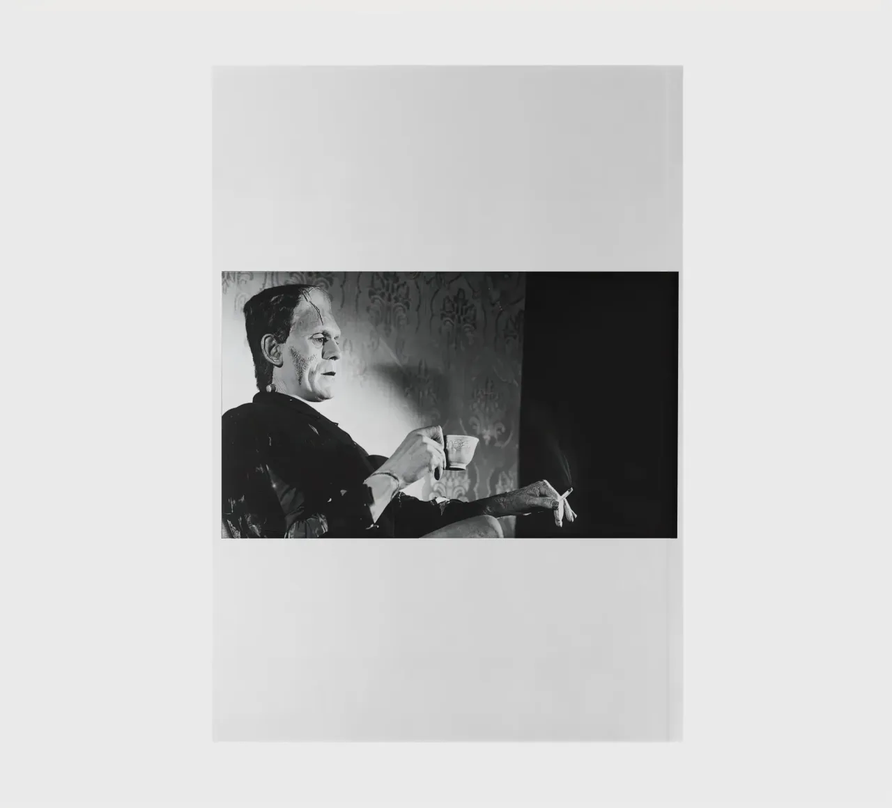 Smoking Frankenstein notebook by Black And White