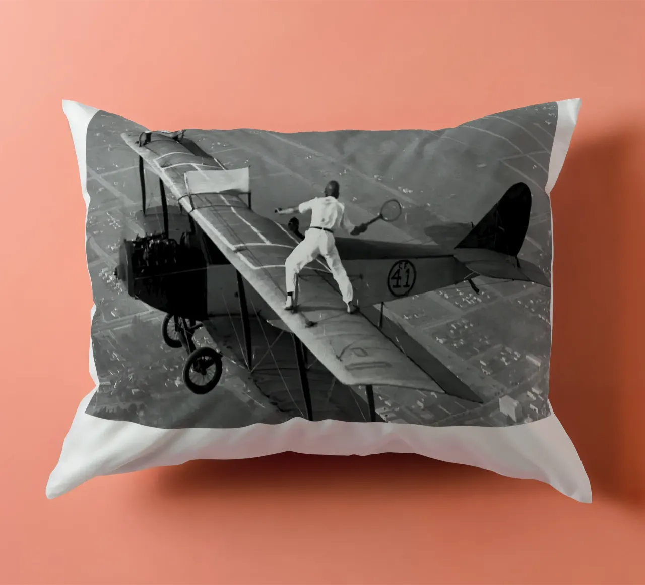 Tennis da tavolo in aereo Ping Pong in aereo cuscino da Black And White