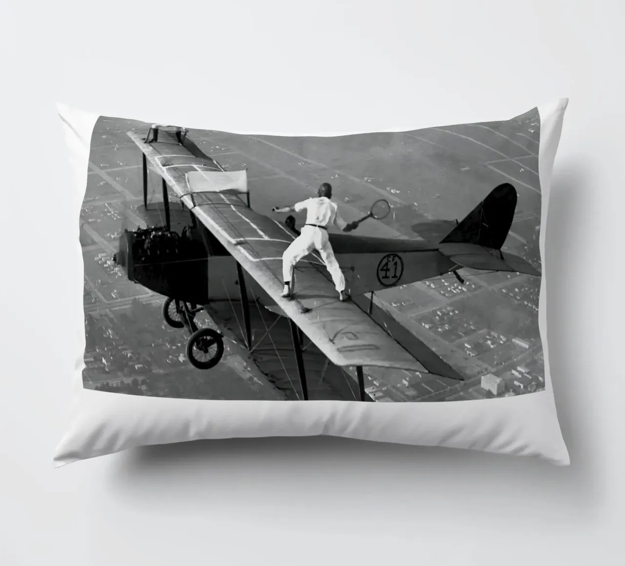 Tennis da tavolo in aereo Ping Pong in aereo cuscino da Black And White
