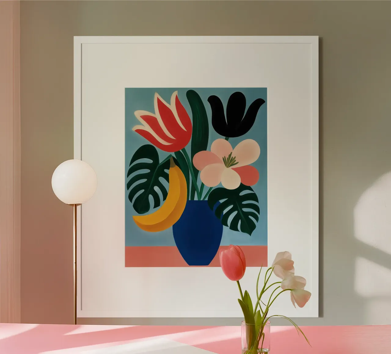 Flora Moderna con banana | Natura morta con sorpresa poster da Autofocus