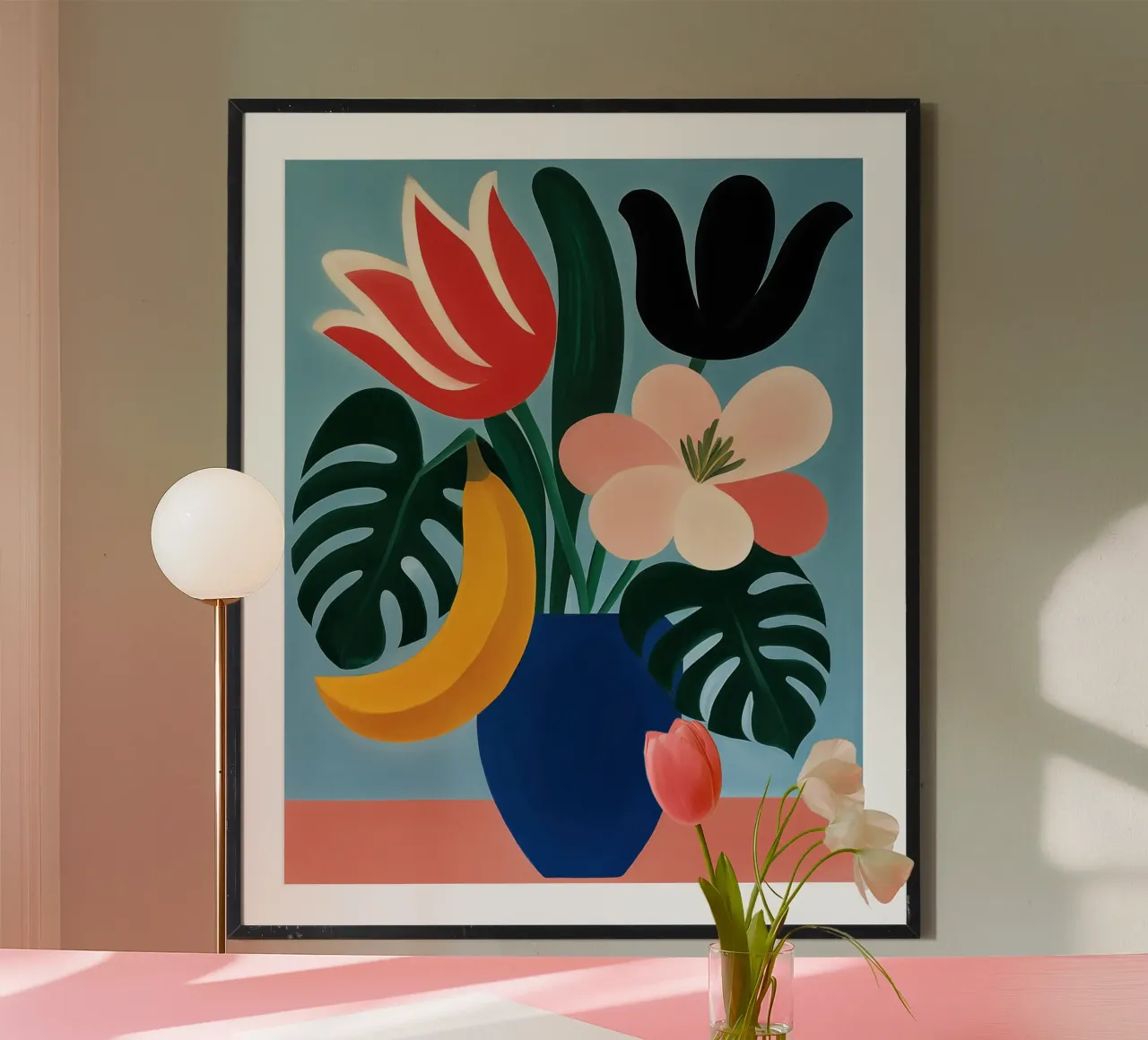 Flora Moderna con banana | Natura morta con sorpresa poster da Autofocus