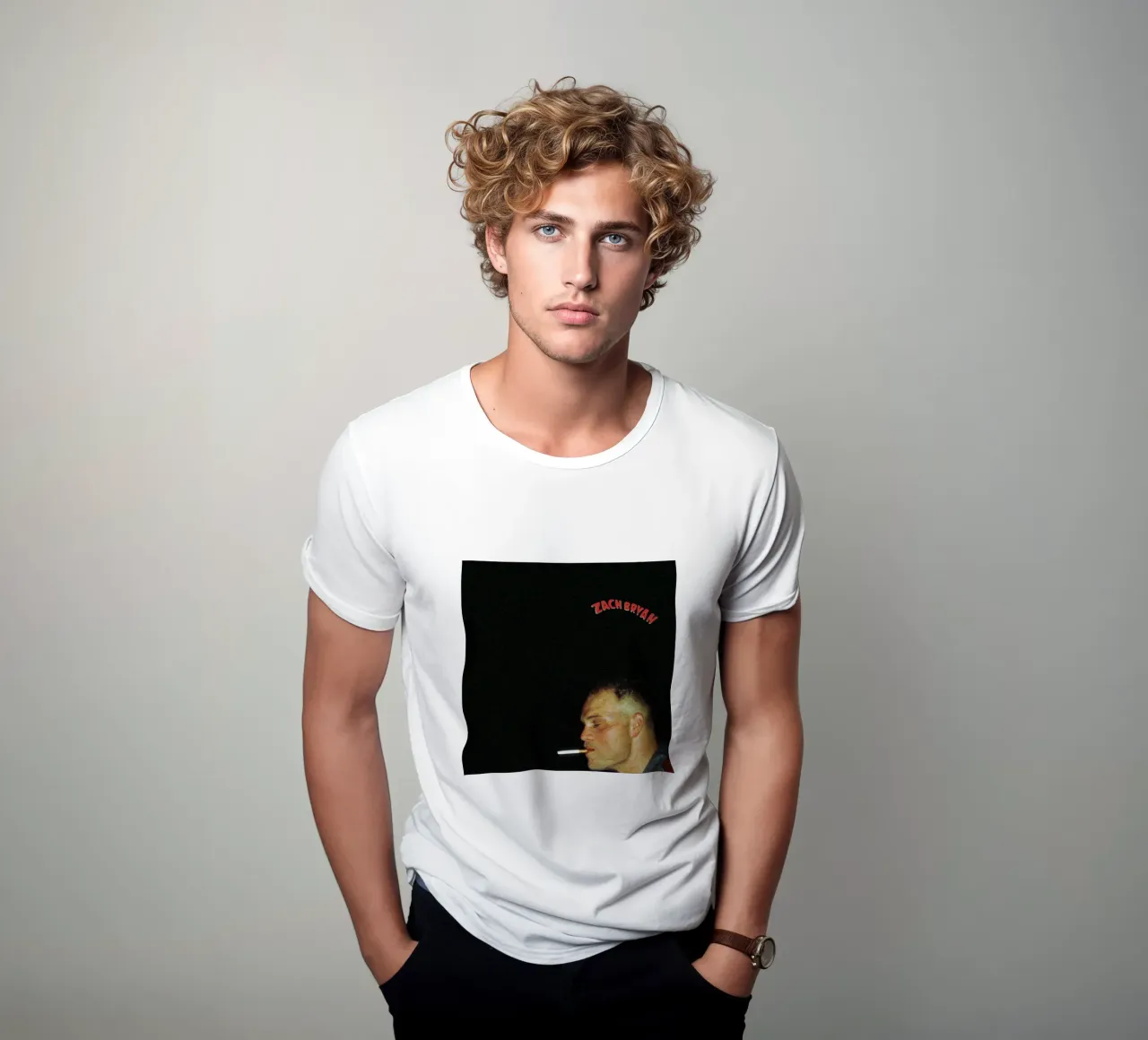Stile fresco Zach Bryan Smoking t-shirt da guesmatarko