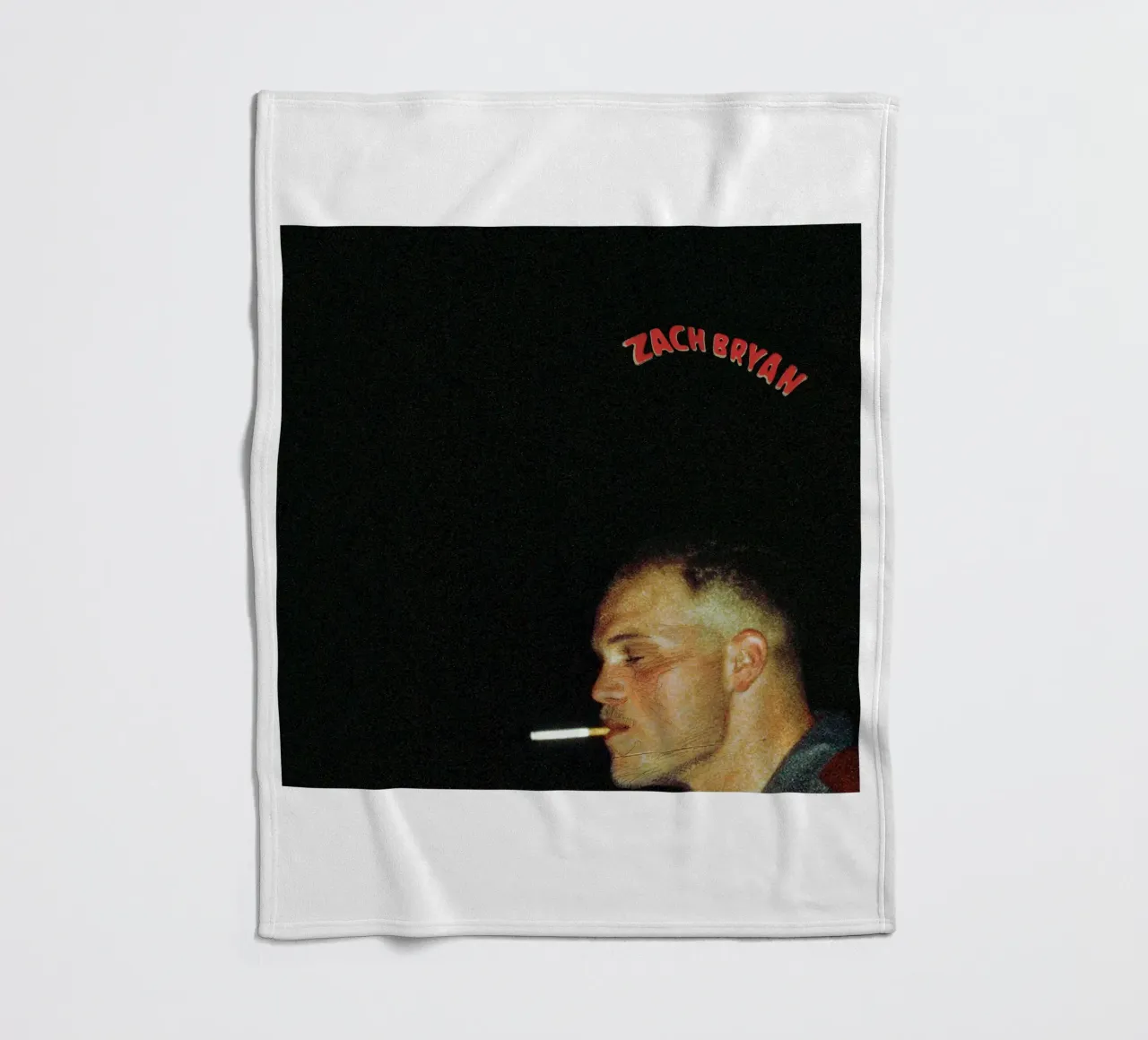 Stile fresco Zach Bryan Smoking coperta in pile da guesmatarko