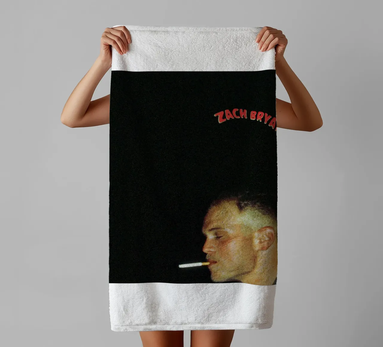 Stile fresco Zach Bryan Smoking asciugamano da bagno da guesmatarko