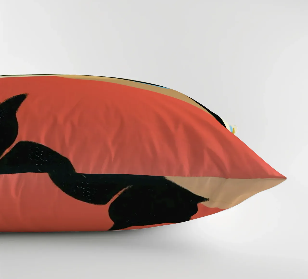 Midday rest with a cat | Portrait of a woman decorative cushion by Autofocus