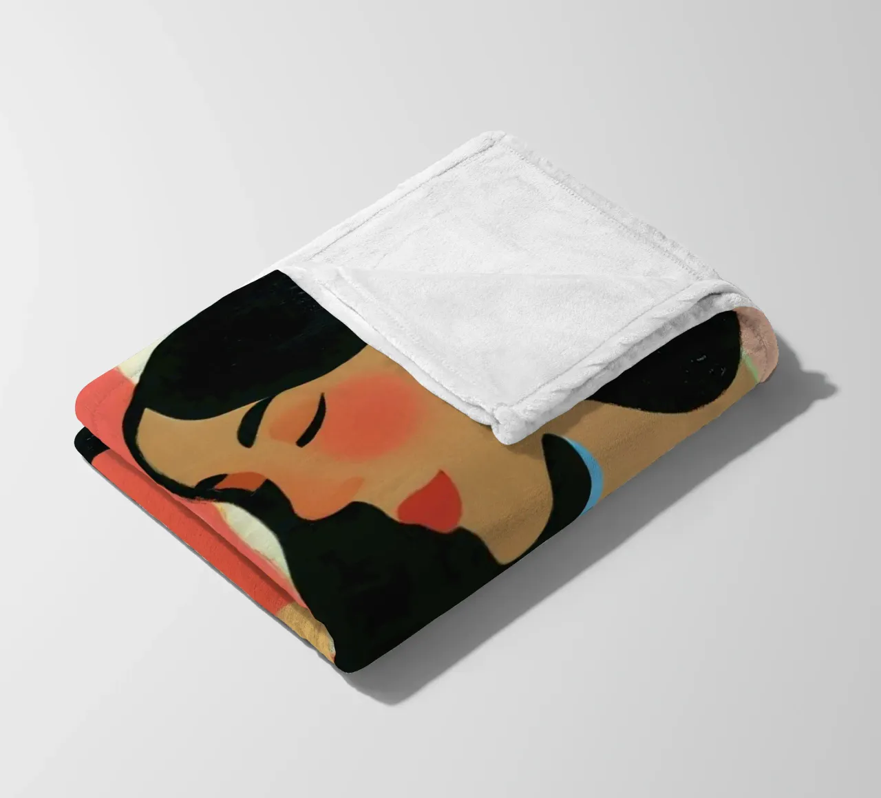 Sieste avec un chat | Portrait de femme plaid polaire de Autofocus