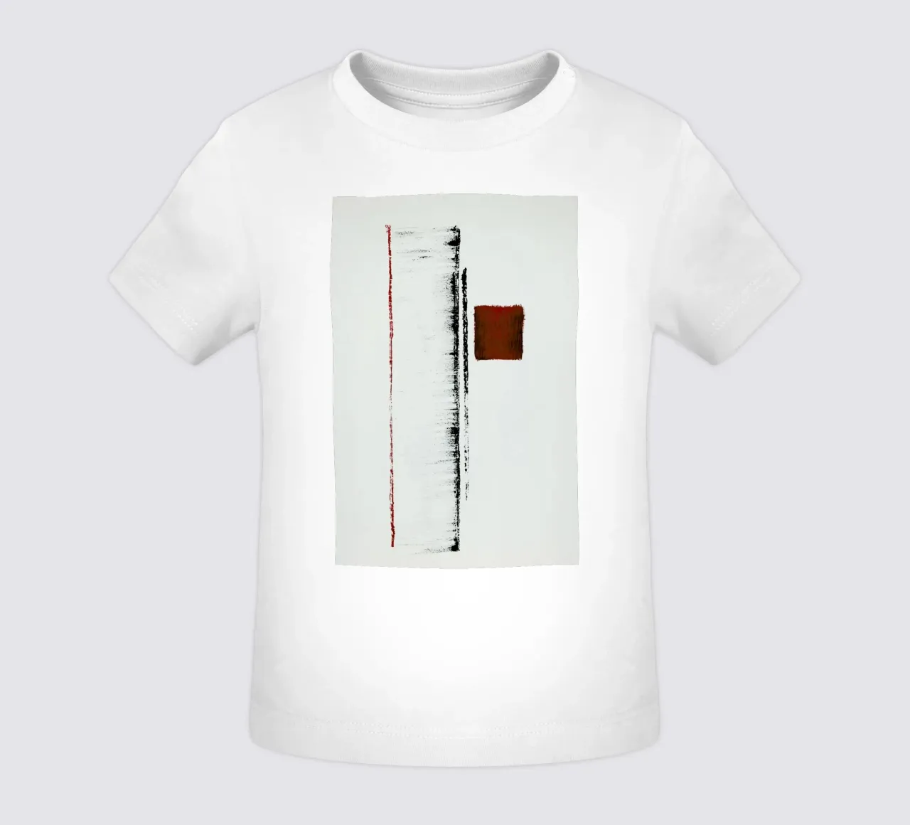 Black And Red Minimal Abstract maglietta neonato da Ingrid Beddoes