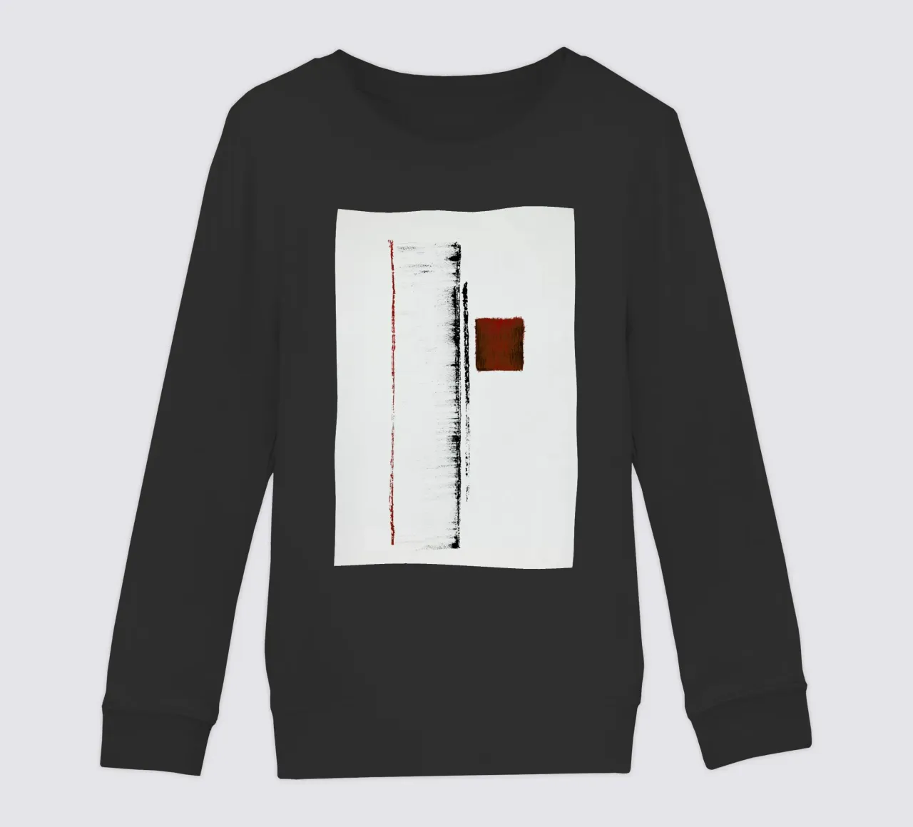 Black And Red Minimal Abstract felpa bambino da Ingrid Beddoes