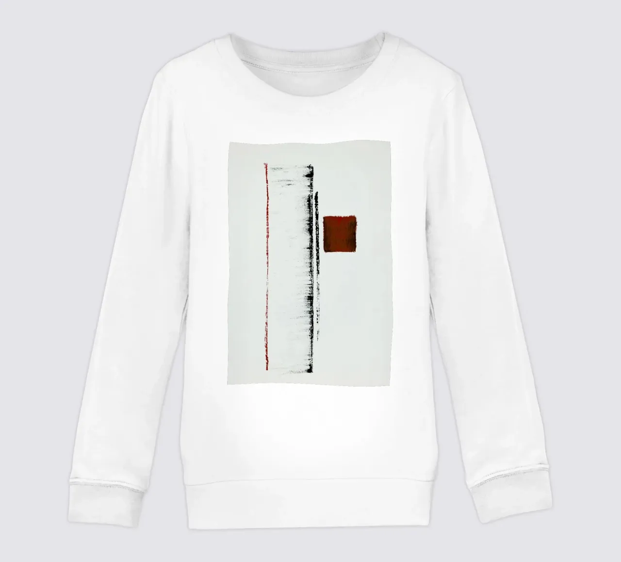Black And Red Minimal Abstract sudadera para niño de Ingrid Beddoes
