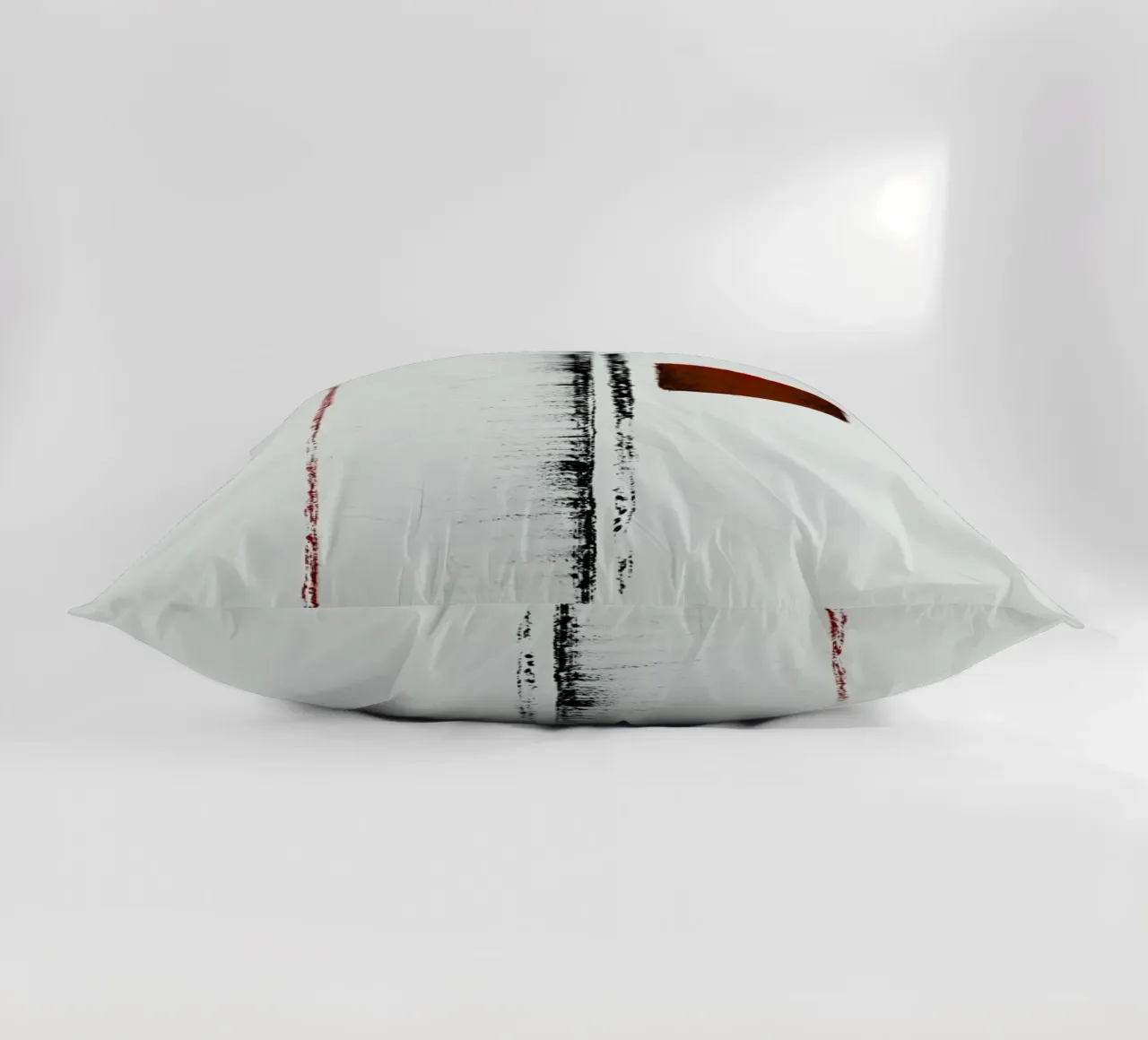 Black And Red Minimal Abstract cuscino da Ingrid Beddoes