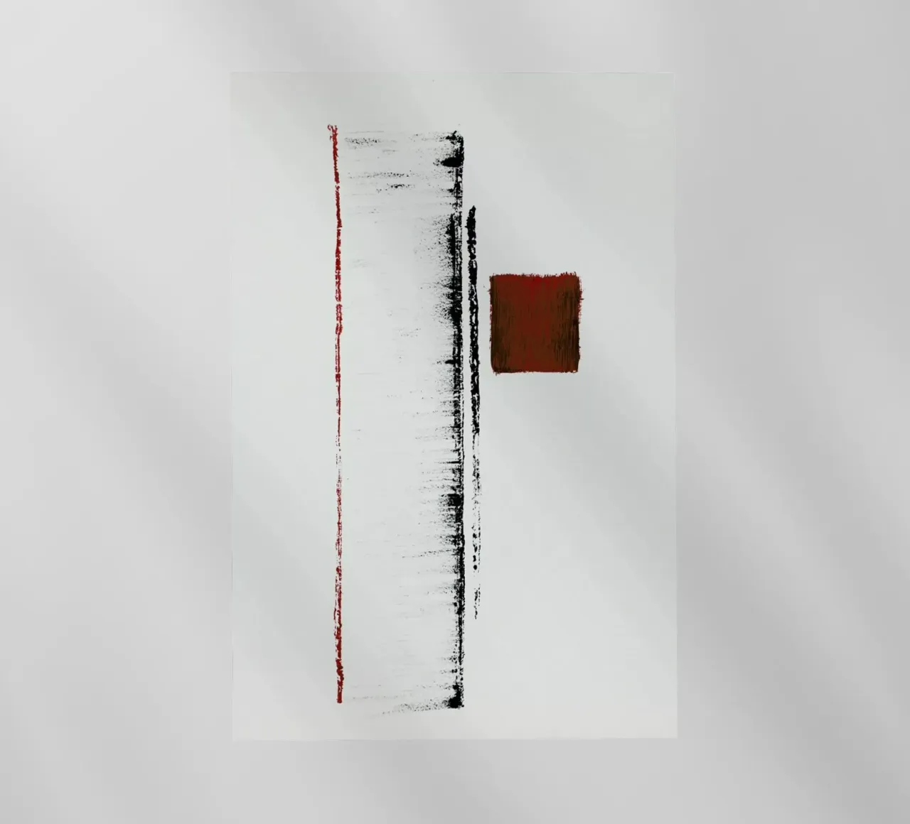 Black And Red Minimal Abstract pellicola backlit da Ingrid Beddoes