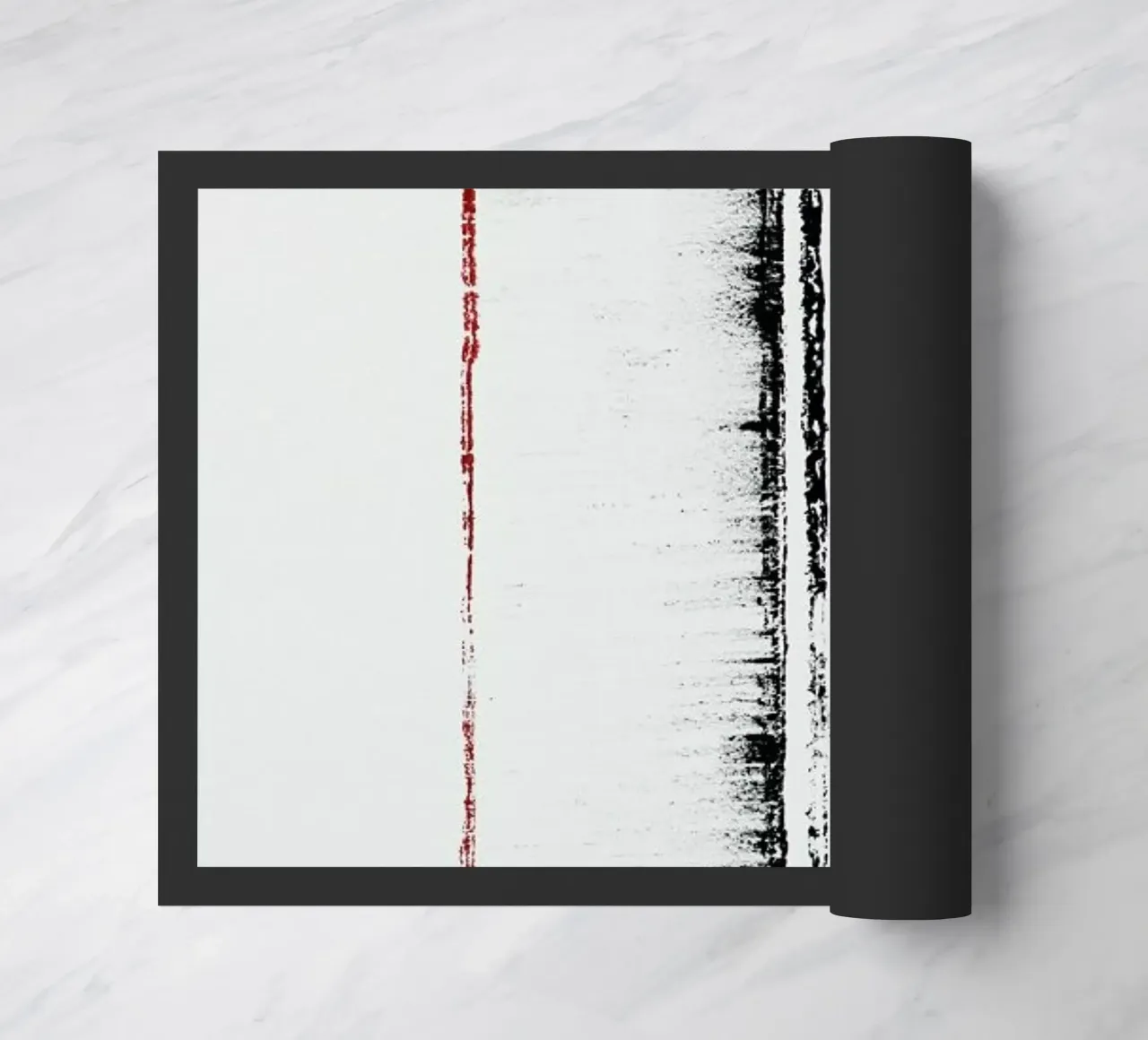 Black And Red Minimal Abstract zerbino da Ingrid Beddoes