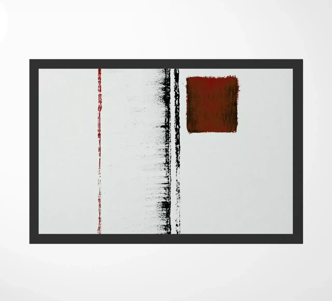 Black And Red Minimal Abstract zerbino da Ingrid Beddoes