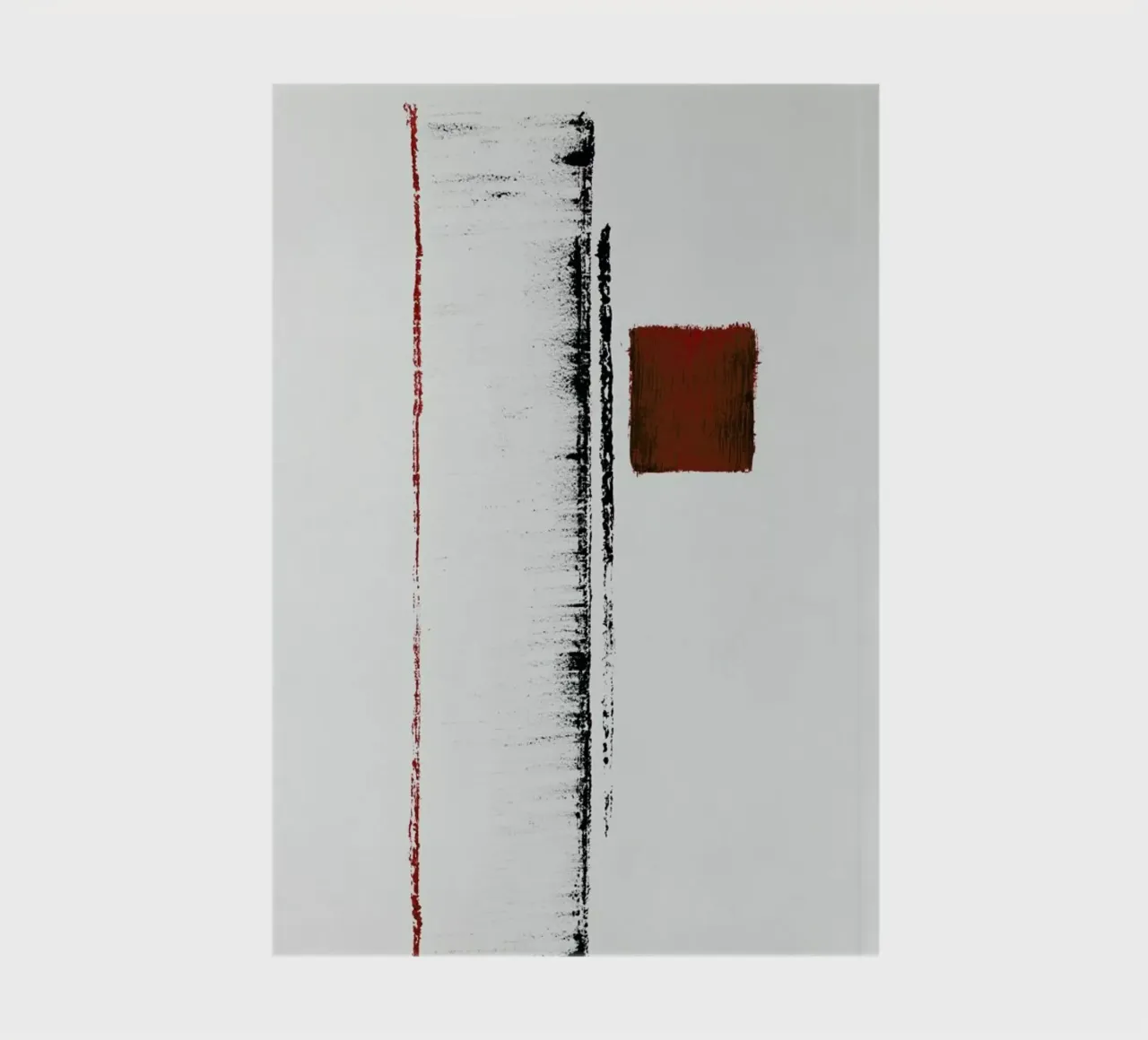 Black And Red Minimal Abstract notebook by Ingrid Beddoes
