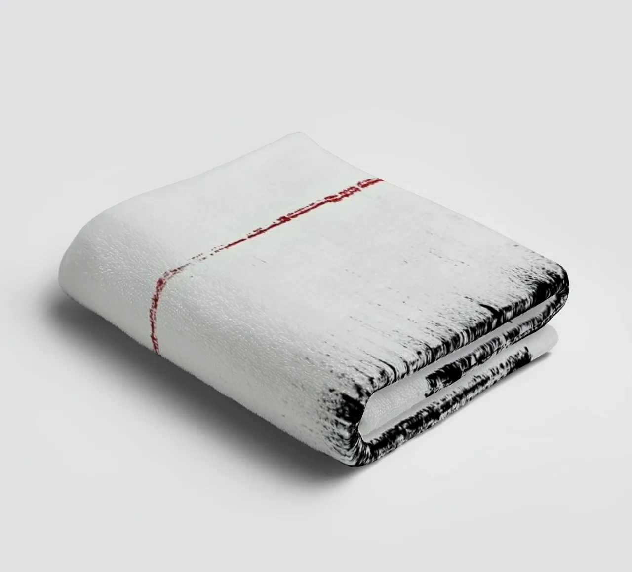 Black And Red Minimal Abstract asciugamano da bagno da Ingrid Beddoes