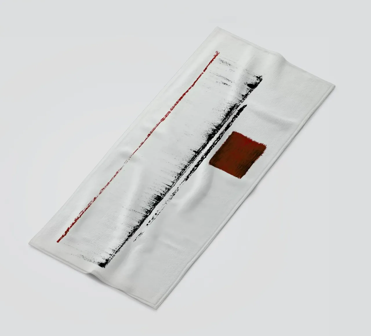 Black And Red Minimal Abstract telo mare da Ingrid Beddoes