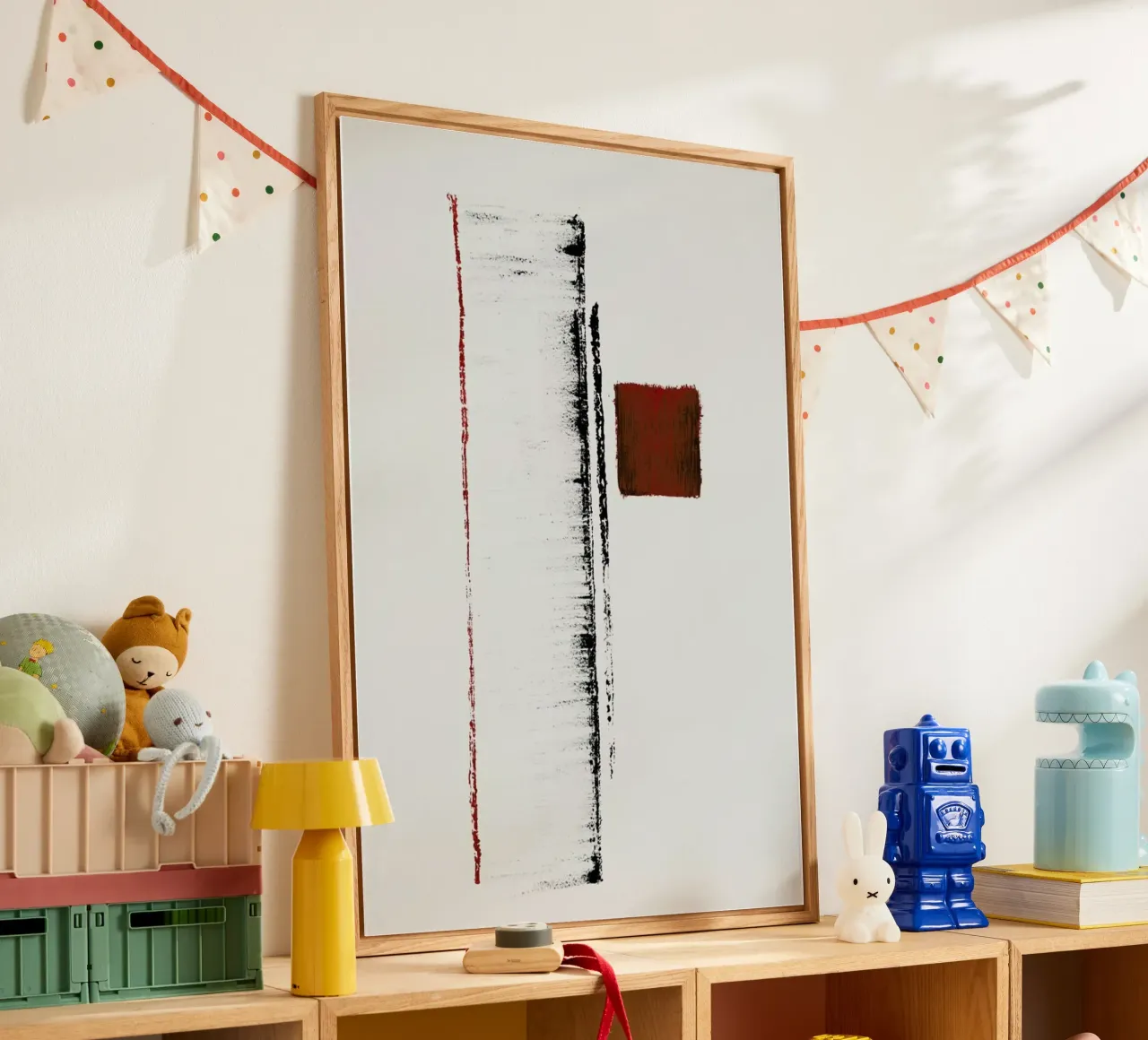 Black And Red Minimal Abstract plexiglass da Ingrid Beddoes