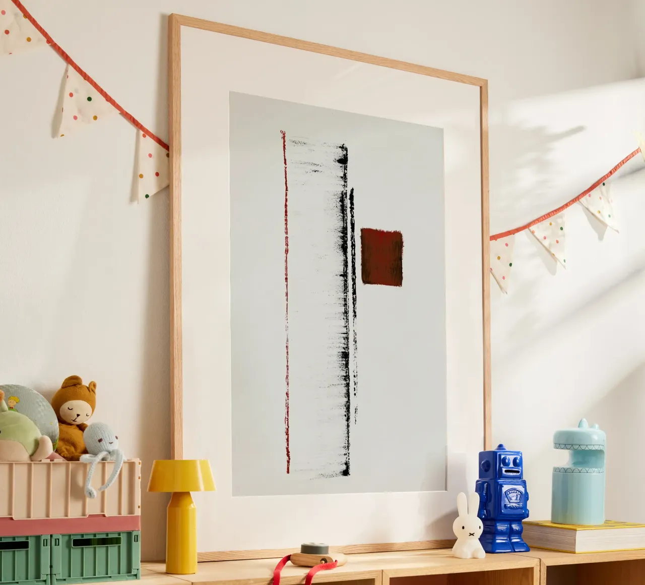 Black And Red Minimal Abstract carta hahnemühle da Ingrid Beddoes