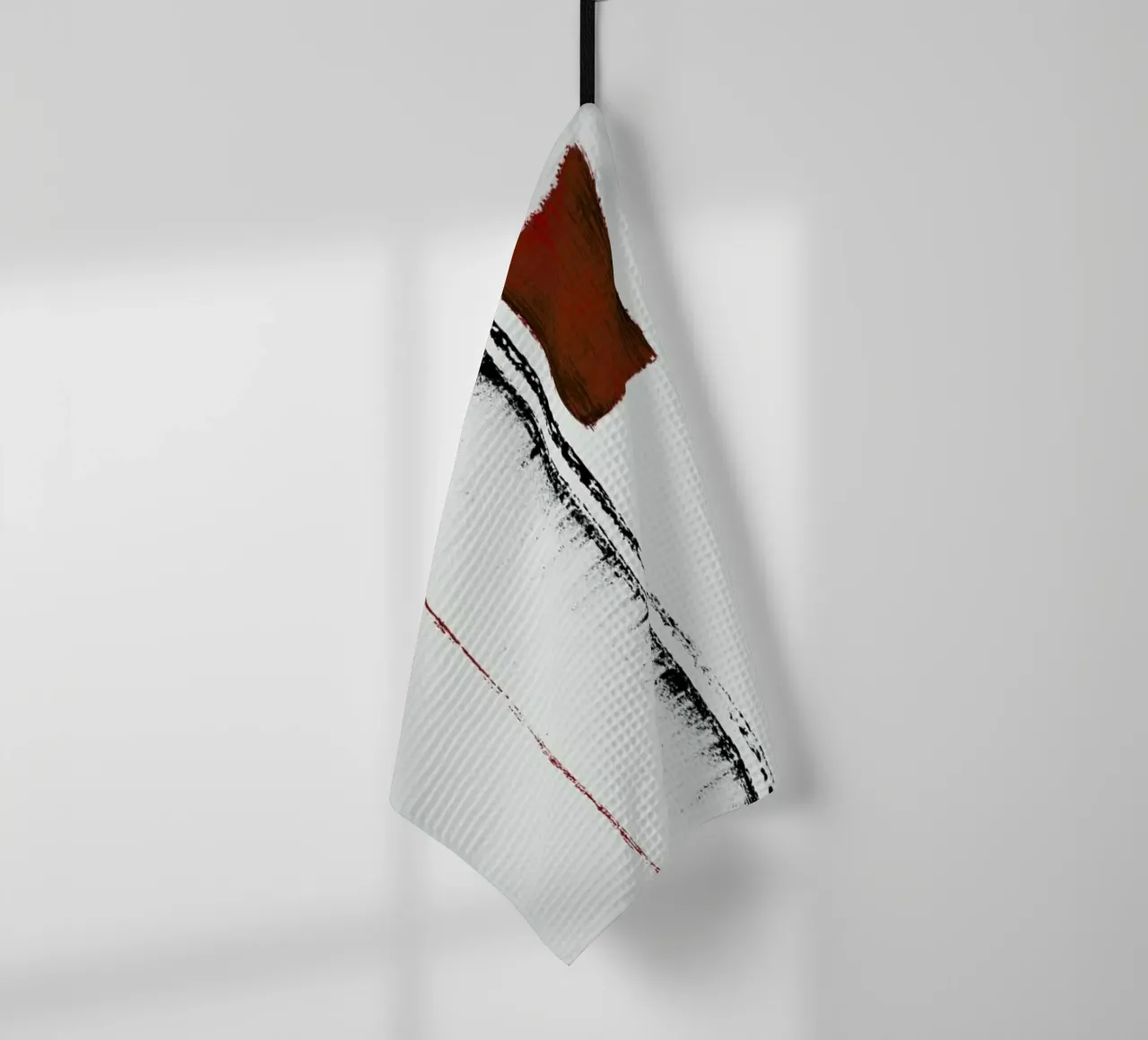 Black And Red Minimal Abstract canovaccio da cucina da Ingrid Beddoes