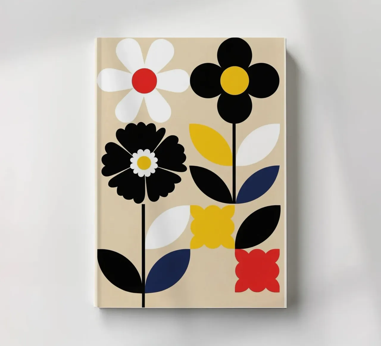 Floral bauhaus #015: Mid-Century Modern Floral Medley notebook by Zen Design