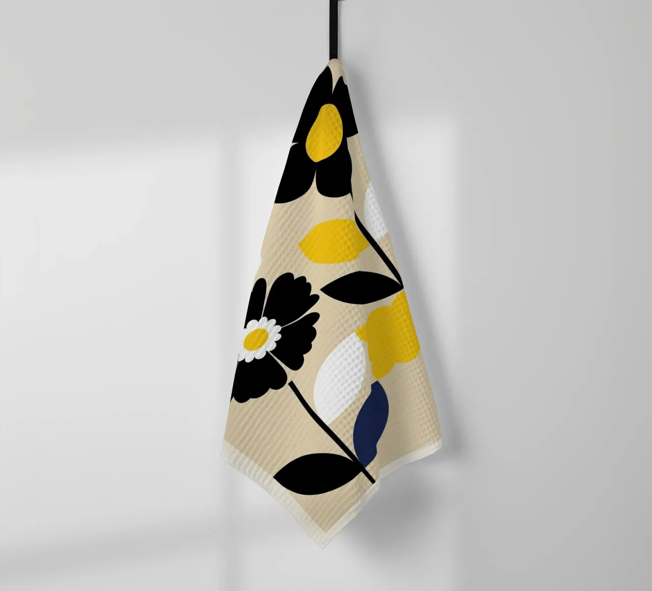 Floral bauhaus #015: Mid-Century Modern Floral Medley tea towel by Zen Design