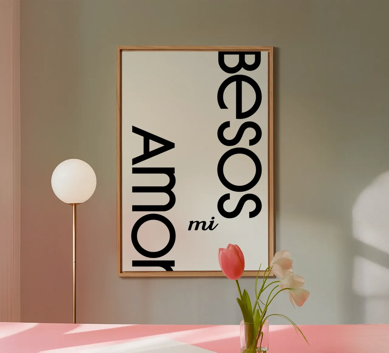 Baci amore mio alluminio dibond da YV TYPOGRAPHY