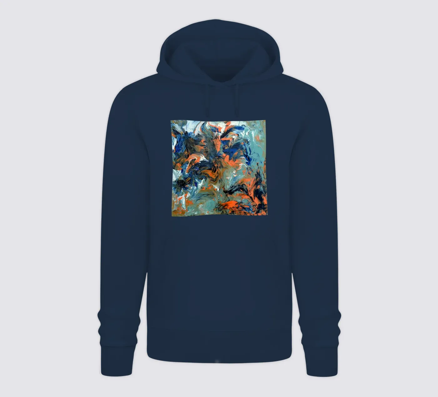 FLUIDITY felpa con cappuccio da Thierry Vobmann Abstract painting