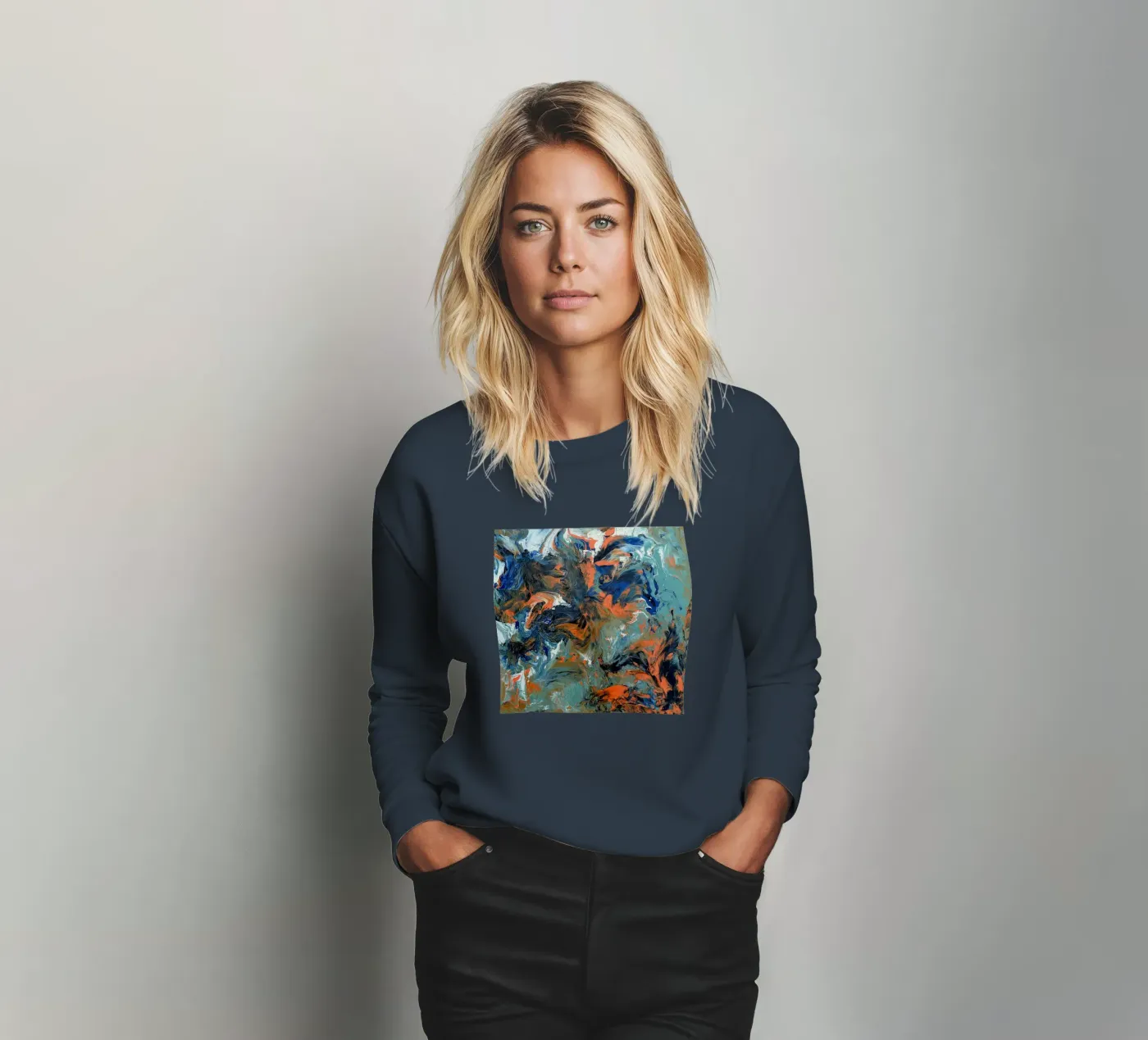 FLUIDITY sweatshirt by Thierry Vobmann Abstract painting