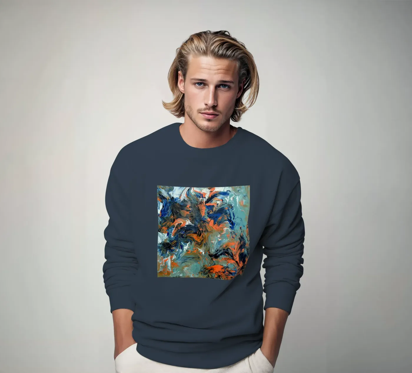 FLUIDITY sweatshirt by Thierry Vobmann Abstract painting