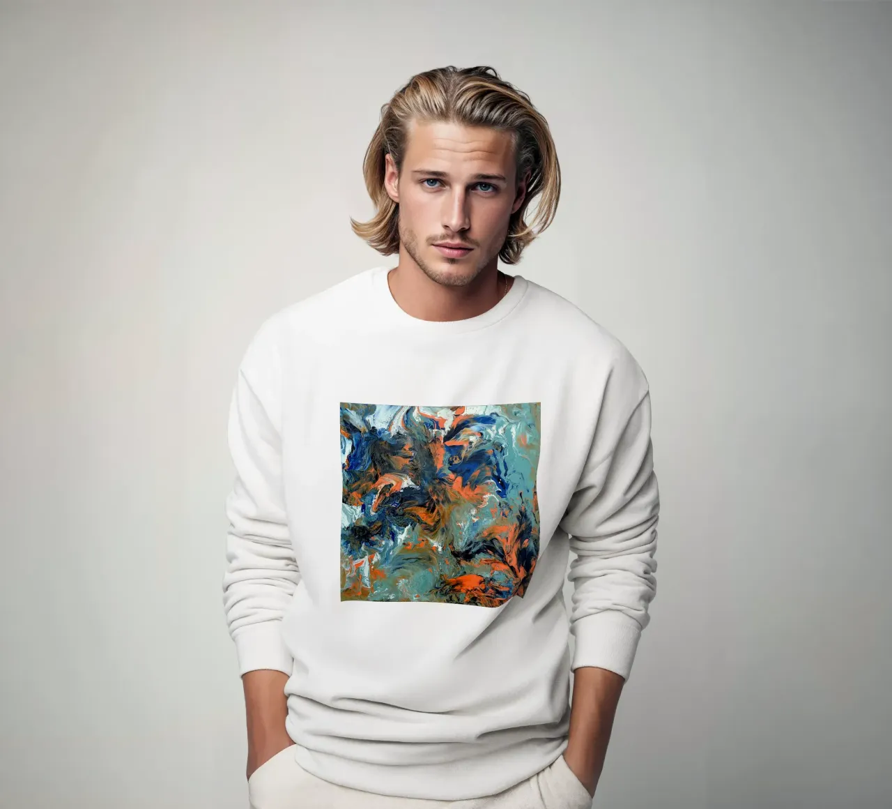 FLUIDITY felpa da Thierry Vobmann Abstract painting