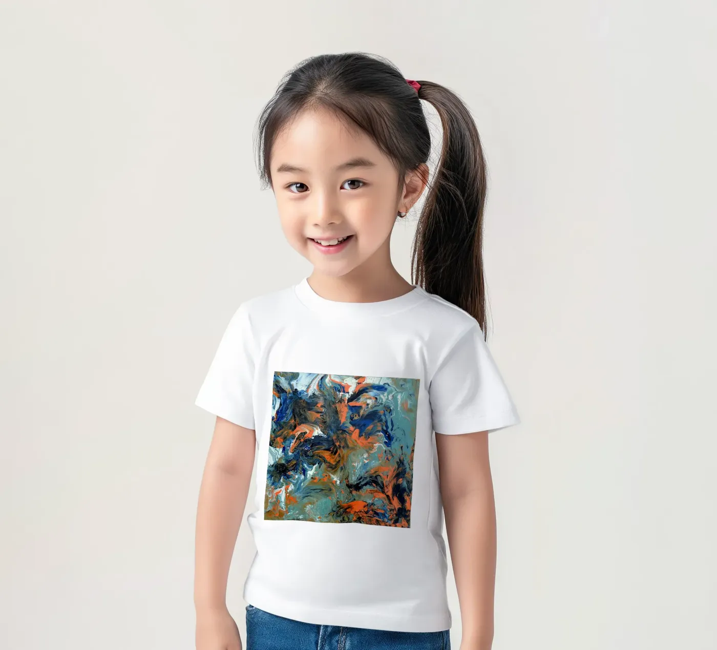 FLUIDITY kids t-shirt by Thierry Vobmann Abstract painting