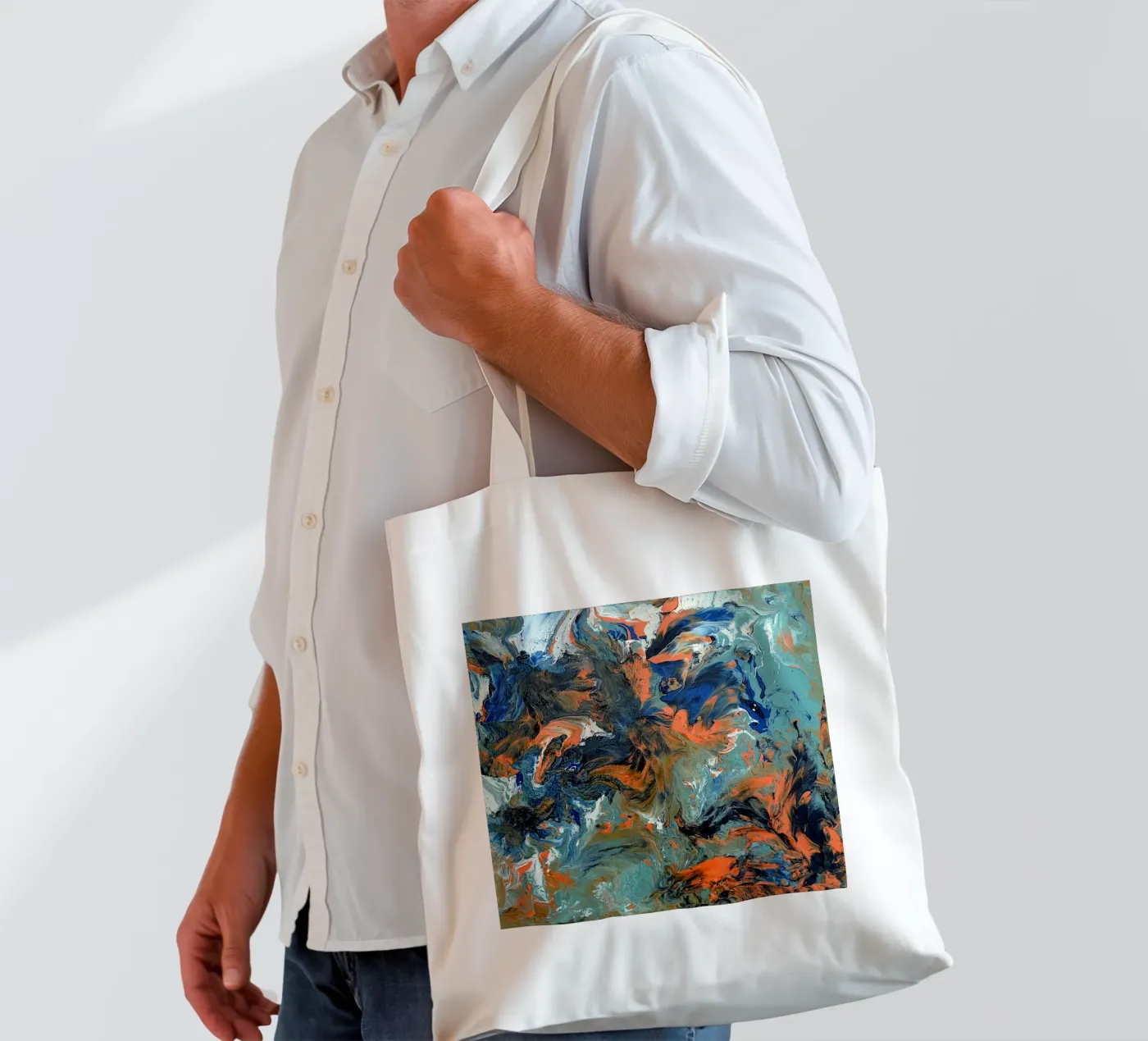FLUIDITY tote bag by Thierry Vobmann Abstract painting
