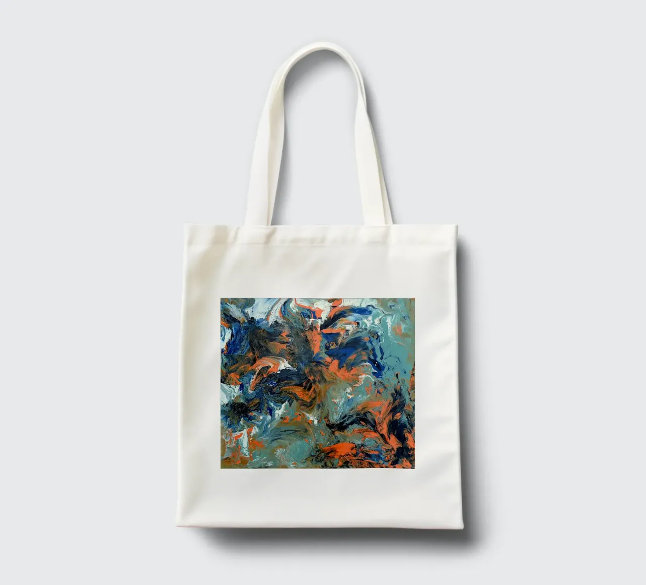 FLUIDITY borsa in juta da Thierry Vobmann Abstract painting