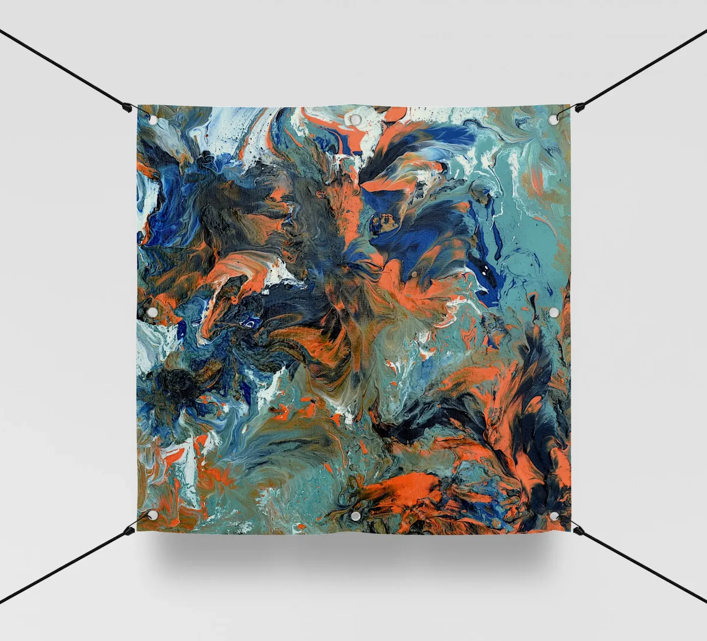 FLUIDITY telo in pvc da Thierry Vobmann Abstract painting