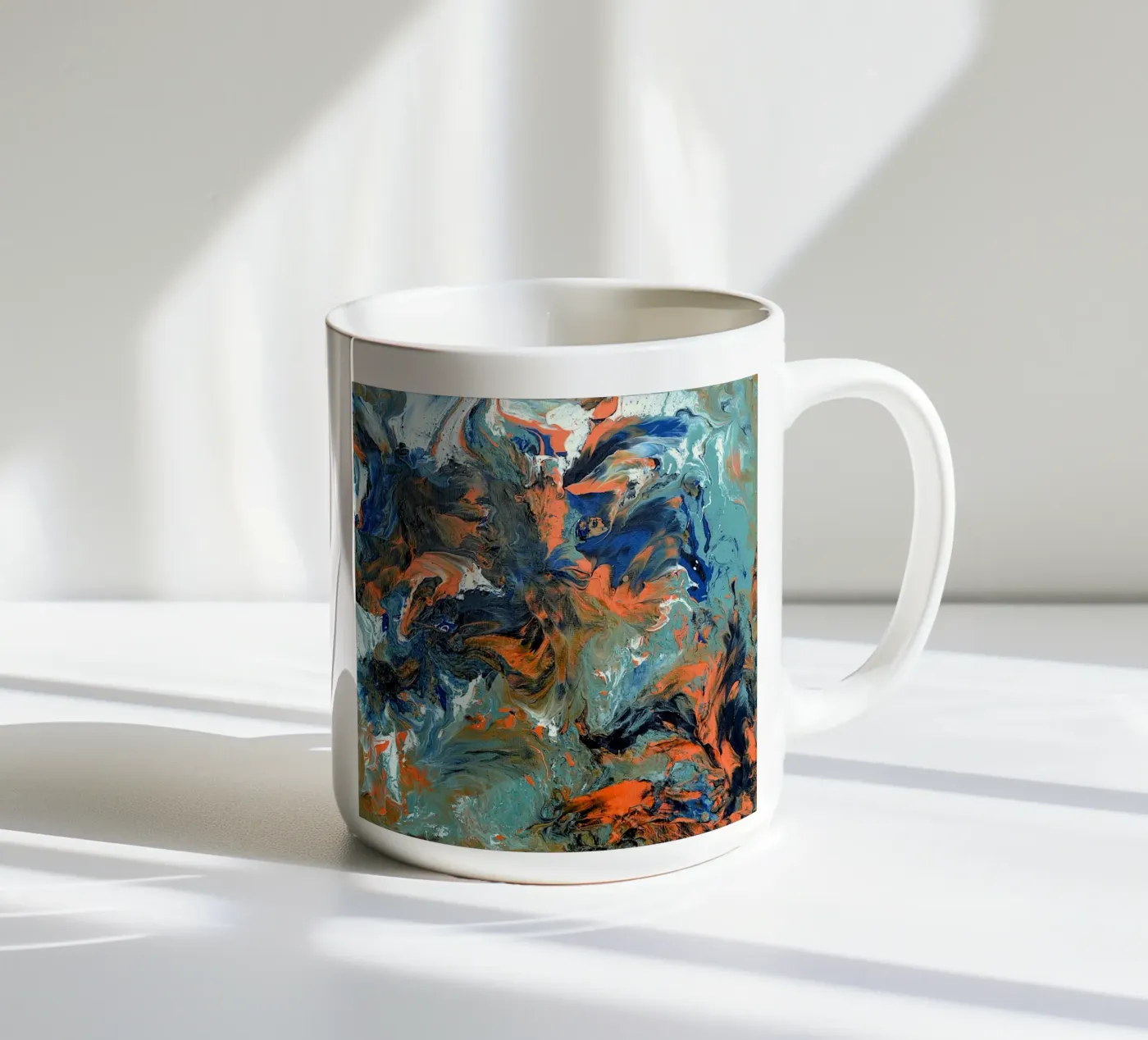 FLUIDITY tazza in ceramica da Thierry Vobmann Abstract painting