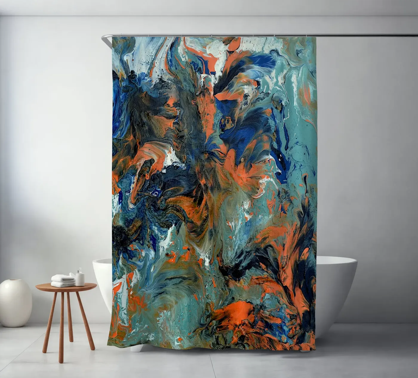 FLUIDITY Duschvorhang von Thierry Vobmann Abstract painting