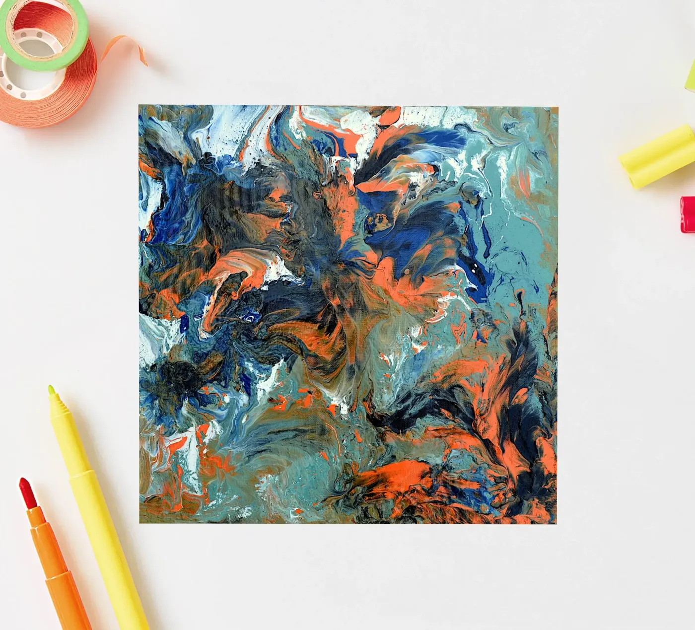 FLUIDITY sticker van Thierry Vobmann Abstract painting
