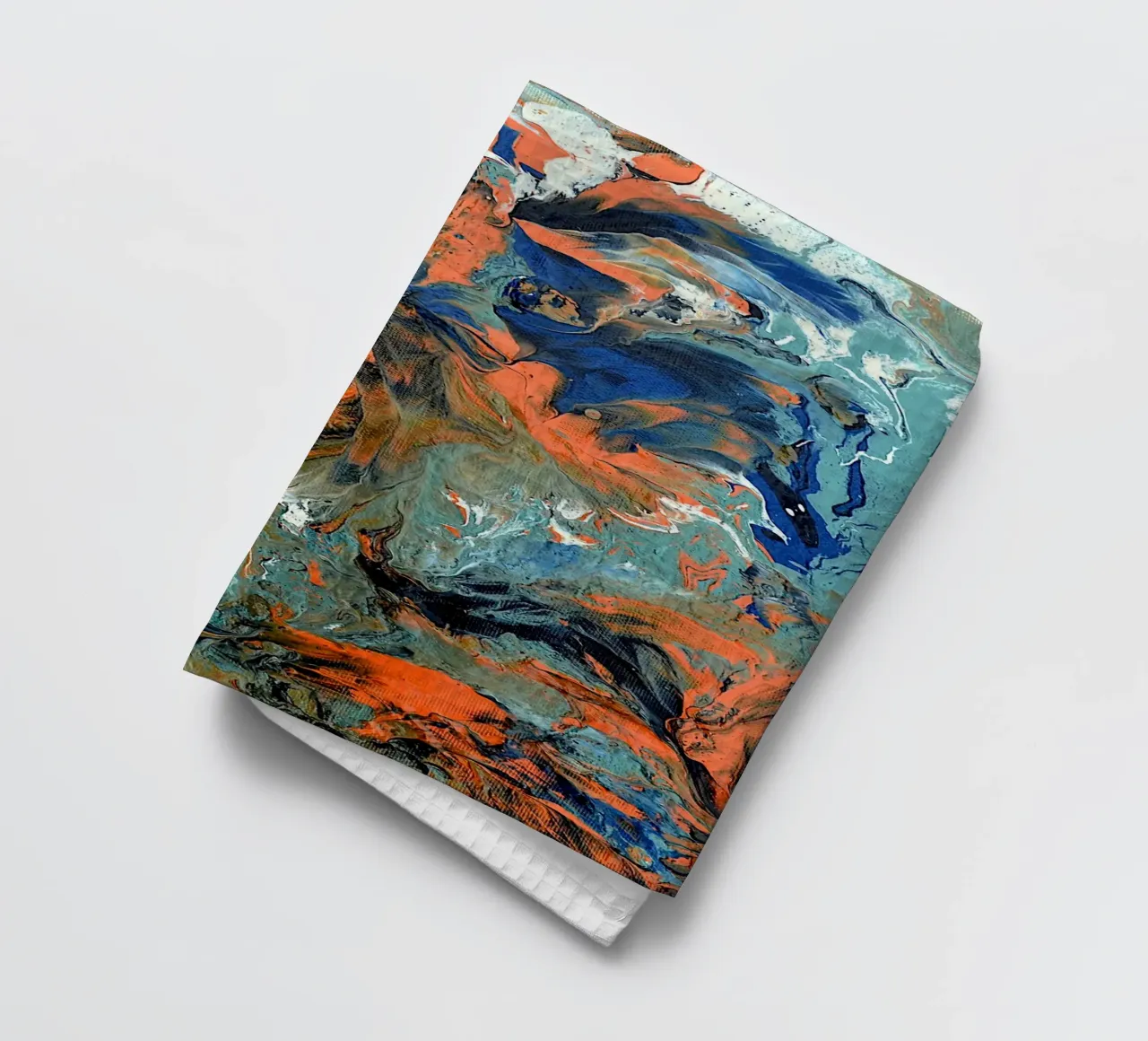 FLUIDITY theedoek van Thierry Vobmann Abstract painting