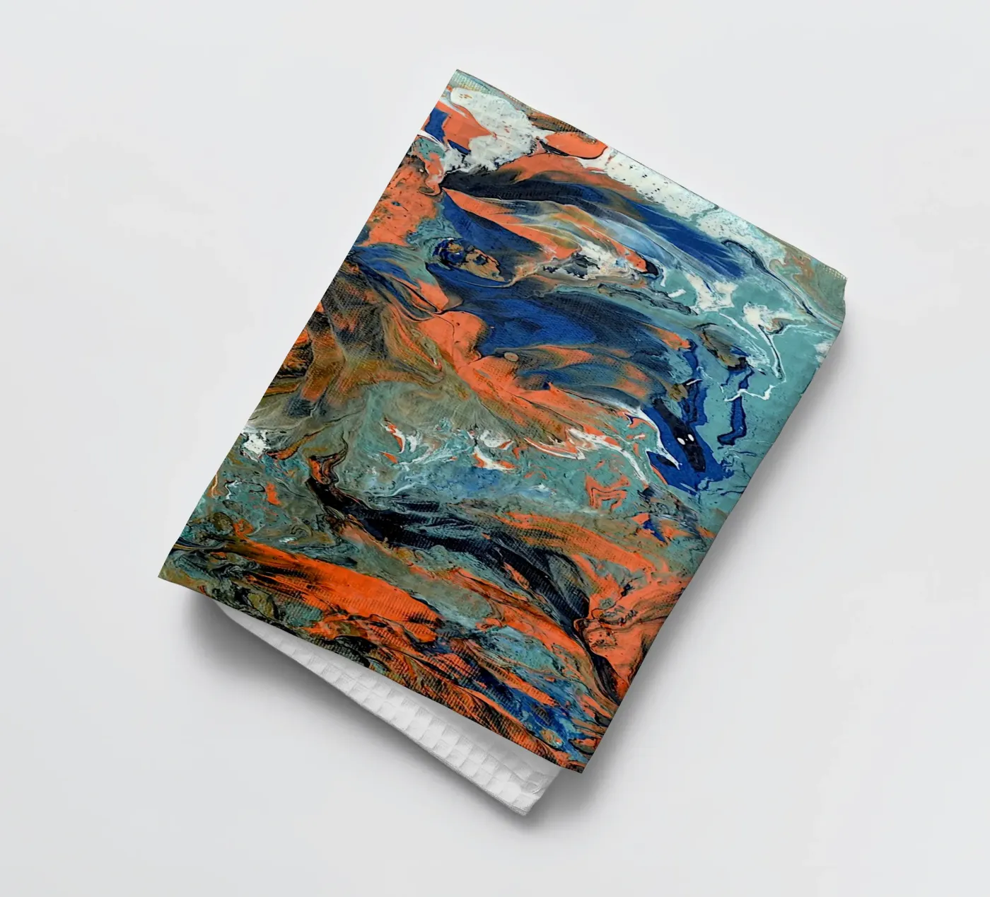 FLUIDITY theedoek van Thierry Vobmann Abstract painting